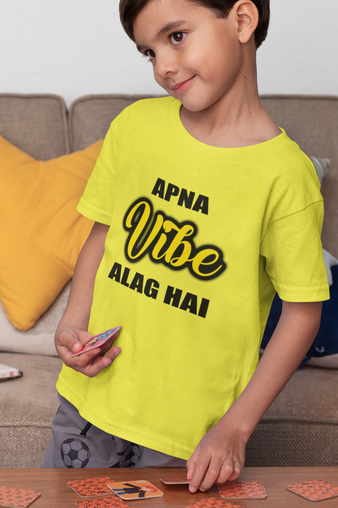 Apna Vibe Alag Hai Half Sleeves T-Shirt for Boy-FunkyTeesClub