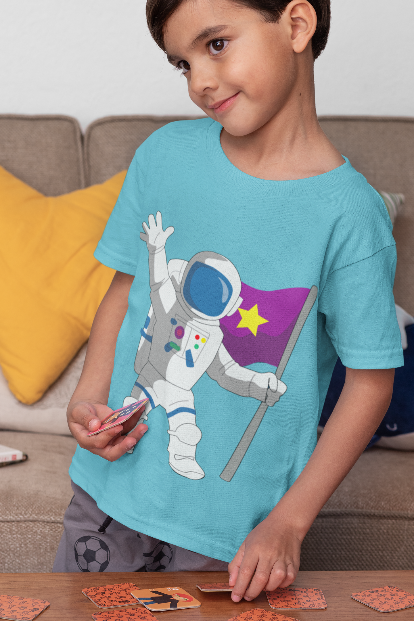 Future Astronaut Half Sleeves T-Shirt for Boy-FunkyTeesClub
