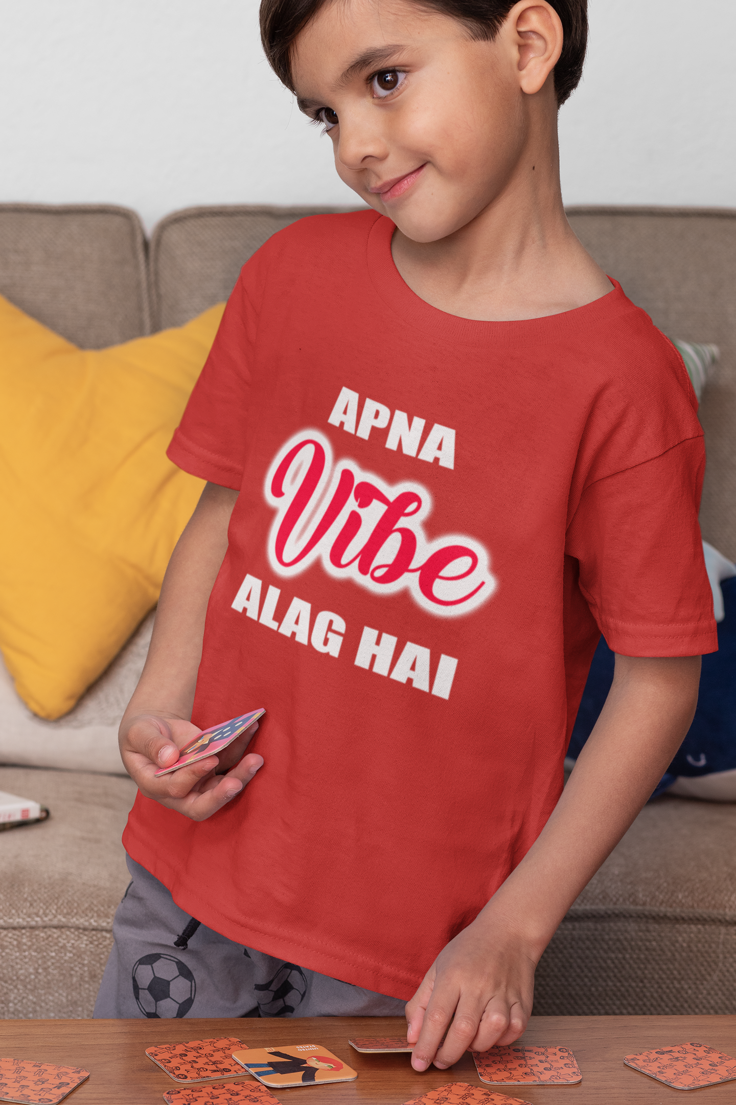 Apna Vibe Alag Hai Half Sleeves T-Shirt for Boy-FunkyTeesClub