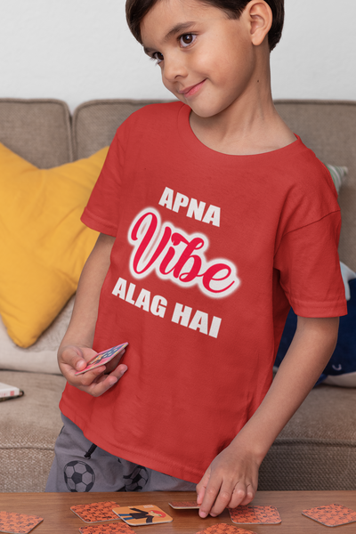 Apna Vibe Alag Hai Half Sleeves T-Shirt for Boy-FunkyTeesClub