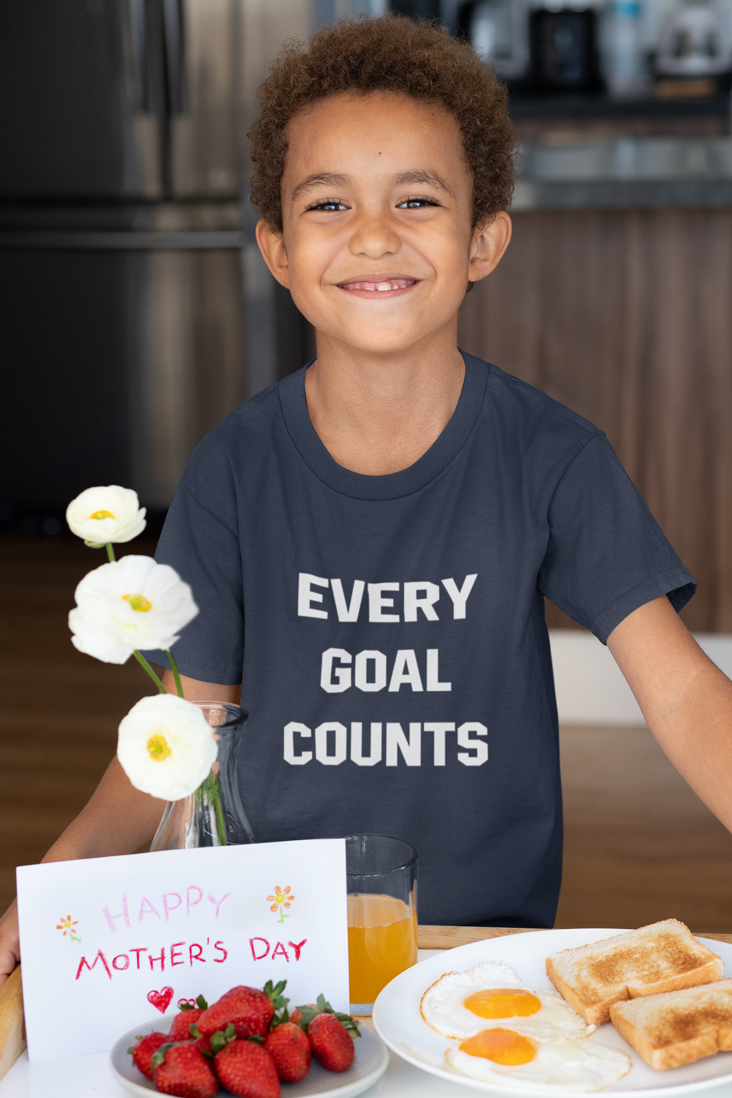 Every Goals Counts Half Sleeves T-Shirt for Boy-FunkyTeesClub