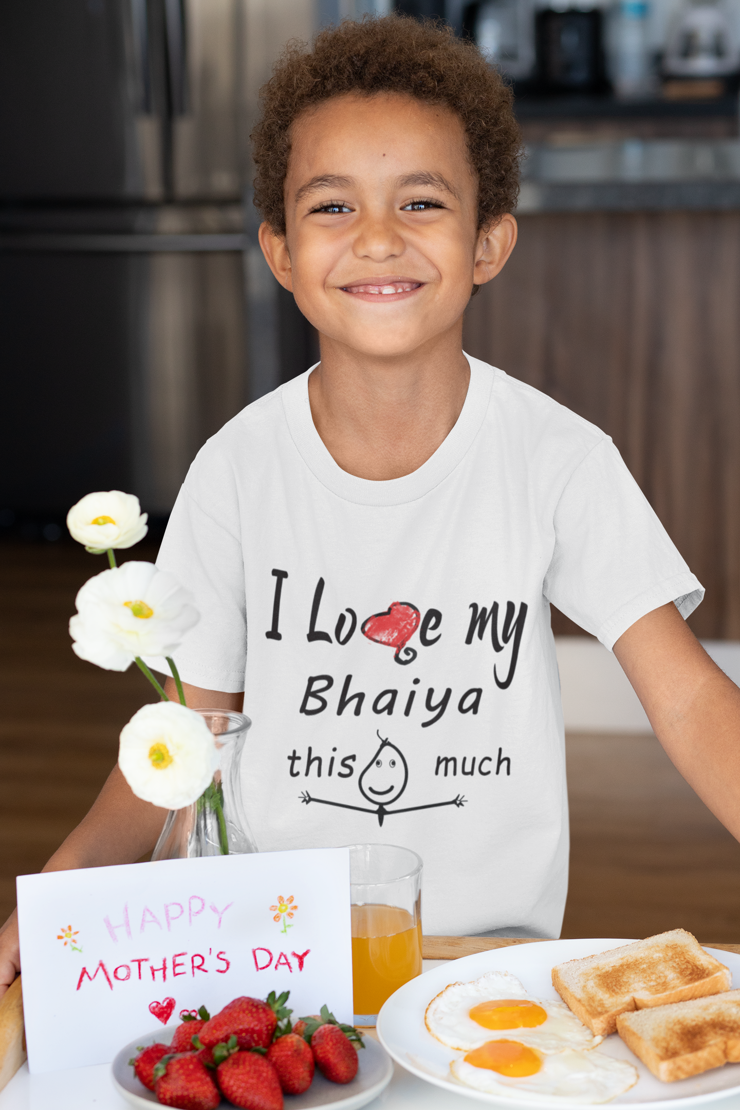 I Love My Bhaiya Half Sleeves T-Shirt for Boy-FunkyTeesClub