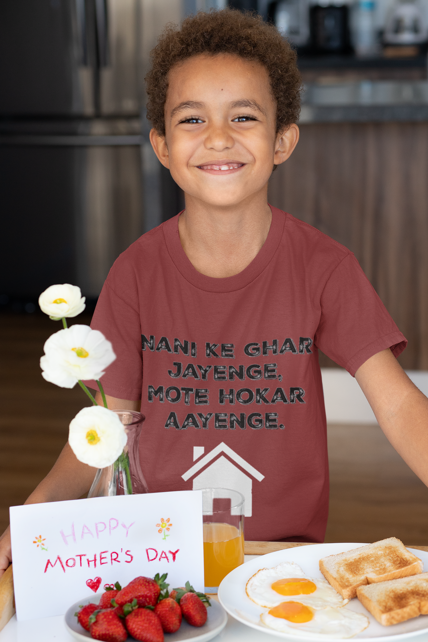 Nani Ke Ghar Jayege Half Sleeves T-Shirt for Boy-FunkyTeesClub