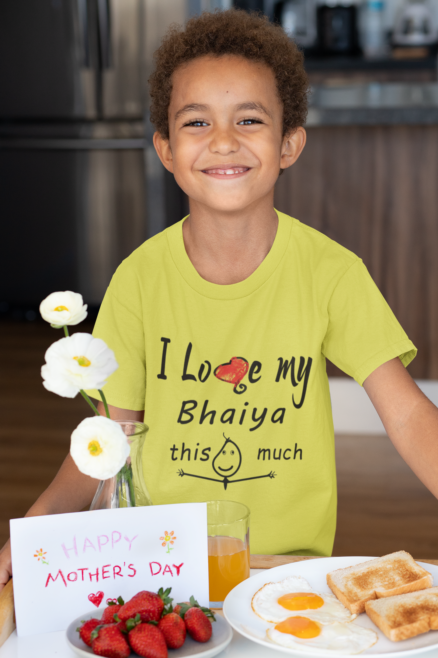 I Love My Bhaiya Half Sleeves T-Shirt for Boy-FunkyTeesClub