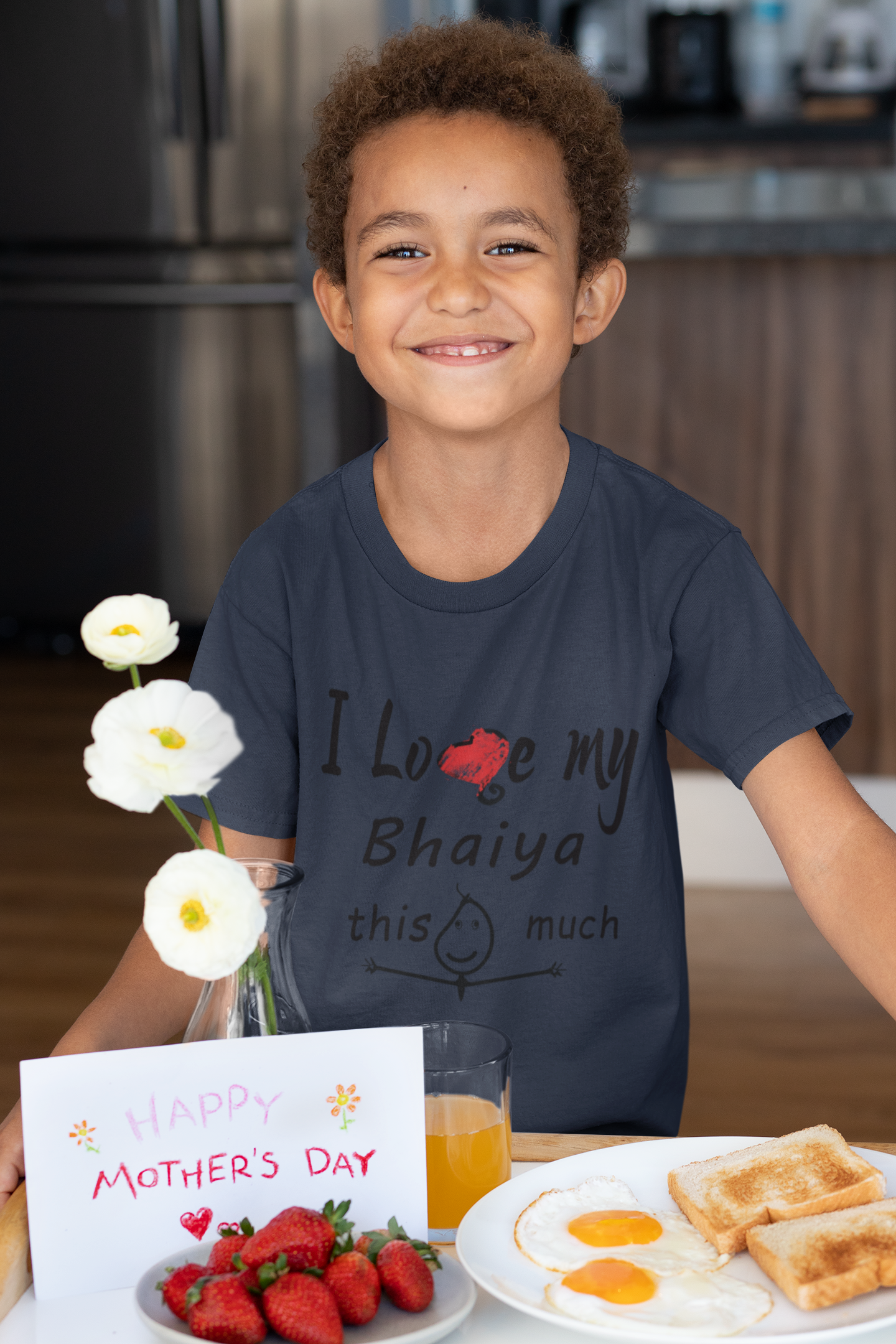 I Love My Bhaiya Half Sleeves T-Shirt for Boy-FunkyTeesClub