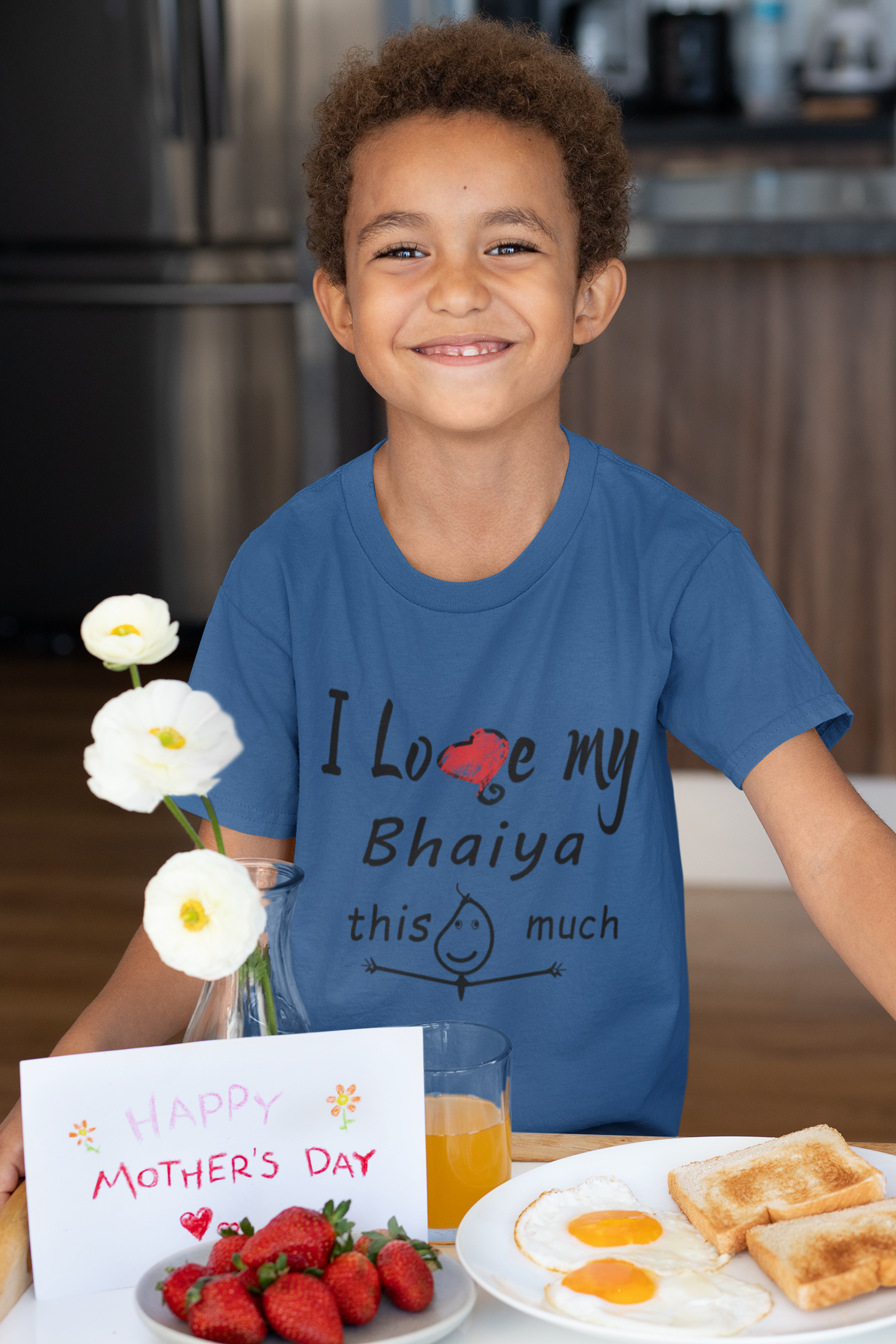 I Love My Bhaiya Half Sleeves T-Shirt for Boy-FunkyTeesClub