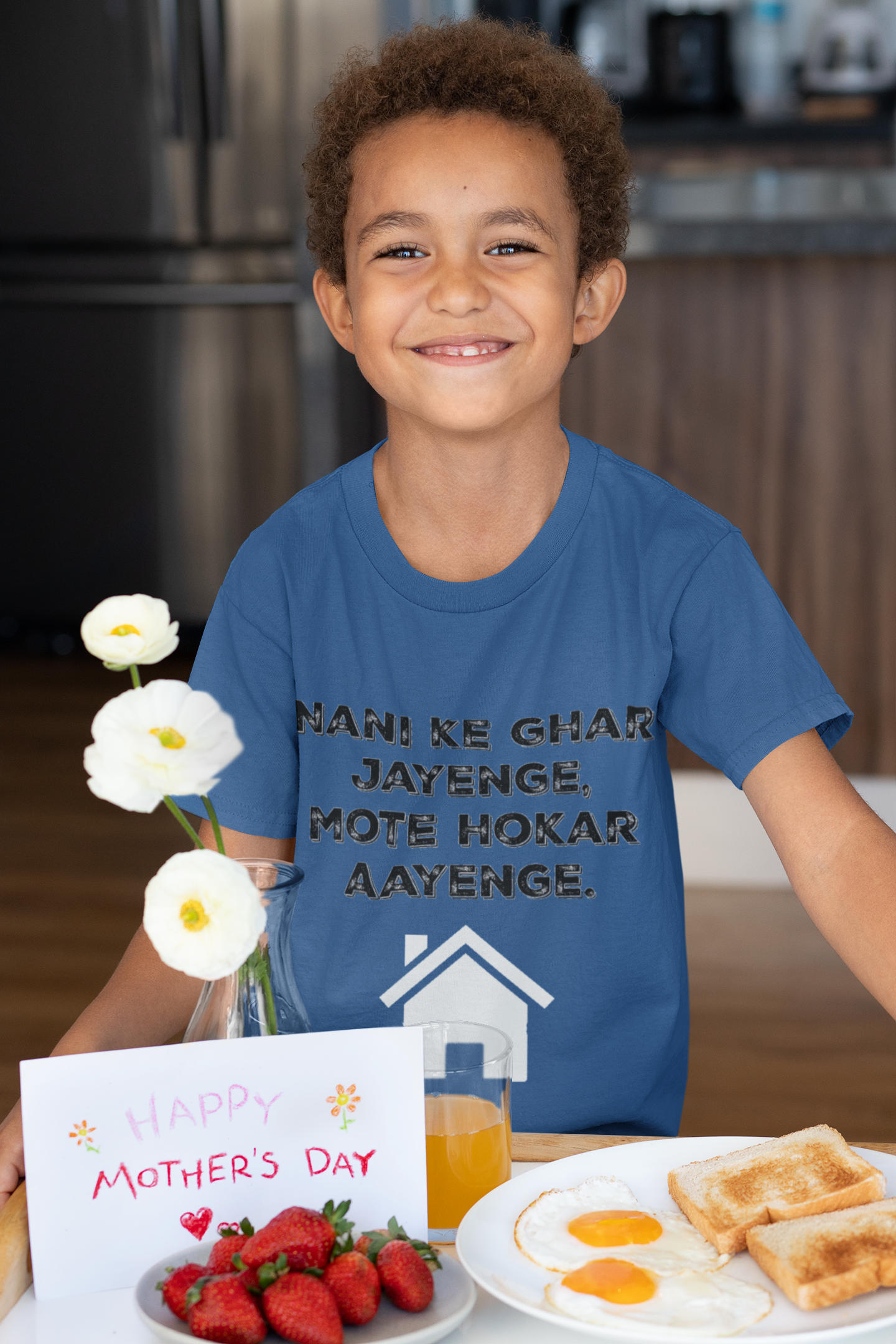 Nani Ke Ghar Jayege Half Sleeves T-Shirt for Boy-FunkyTeesClub