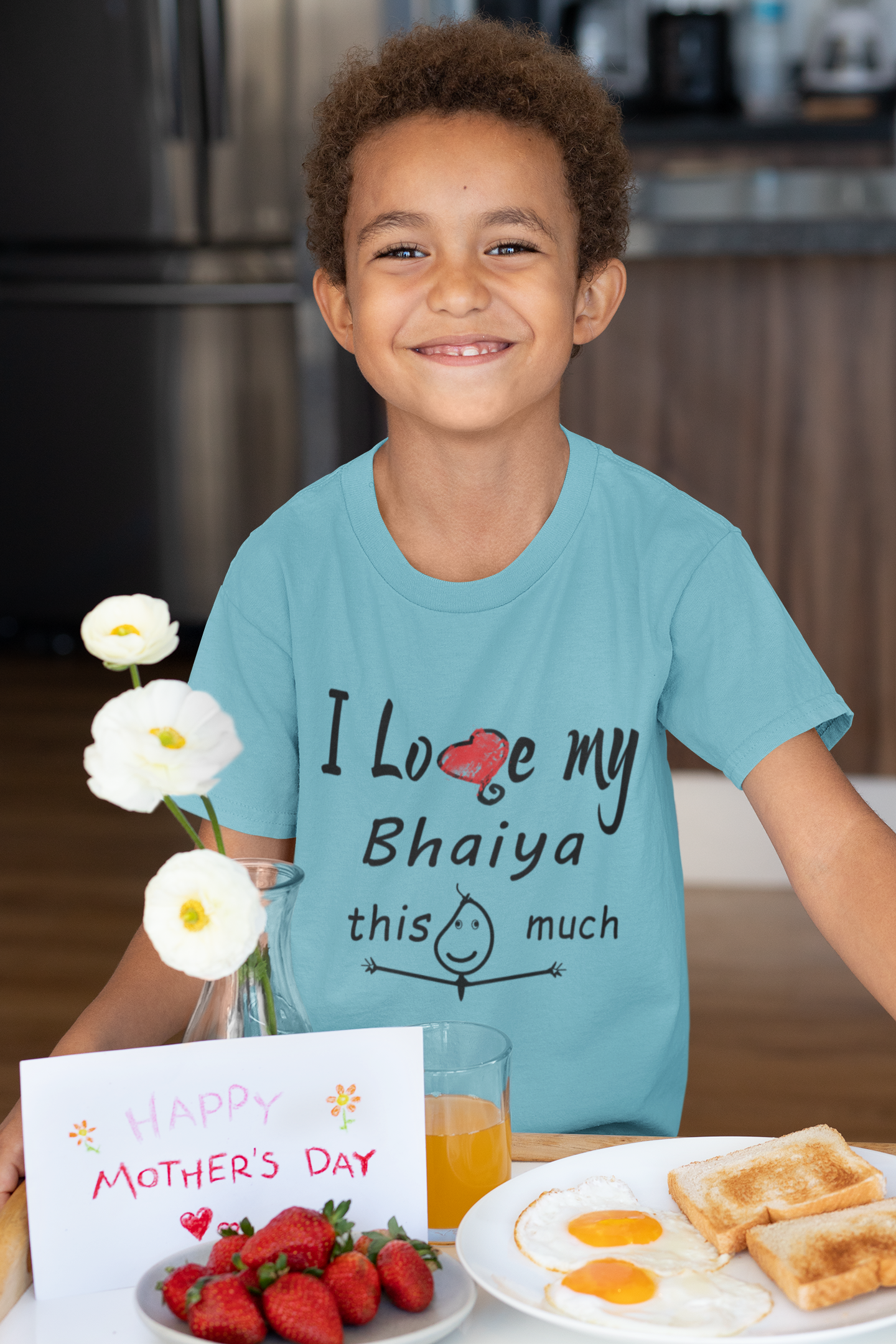 I Love My Bhaiya Half Sleeves T-Shirt for Boy-FunkyTeesClub