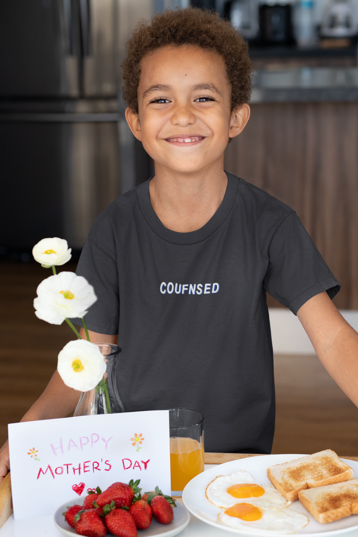 Confuse Minimals Half Sleeves T-Shirt for Boy-FunkyTeesClub