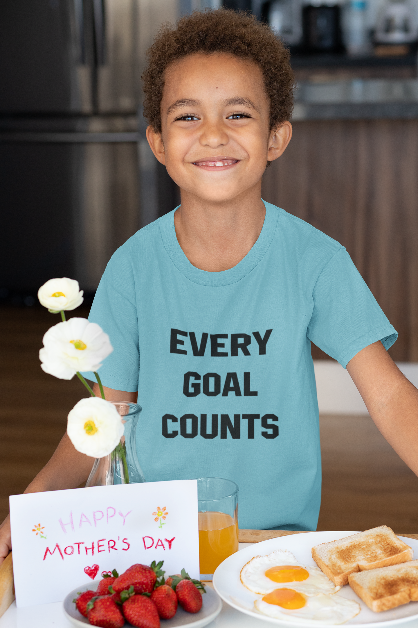 Every Goals Counts Half Sleeves T-Shirt for Boy-FunkyTeesClub