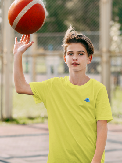 Blue Rose Minimals Half Sleeves T-Shirt for Boy-FunkyTeesClub