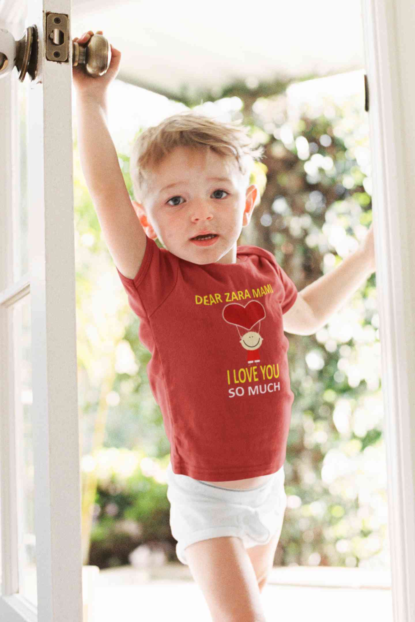 Custom Name I love My Mami So Much Half Sleeves T-Shirt for Boy-FunkyTeesClub