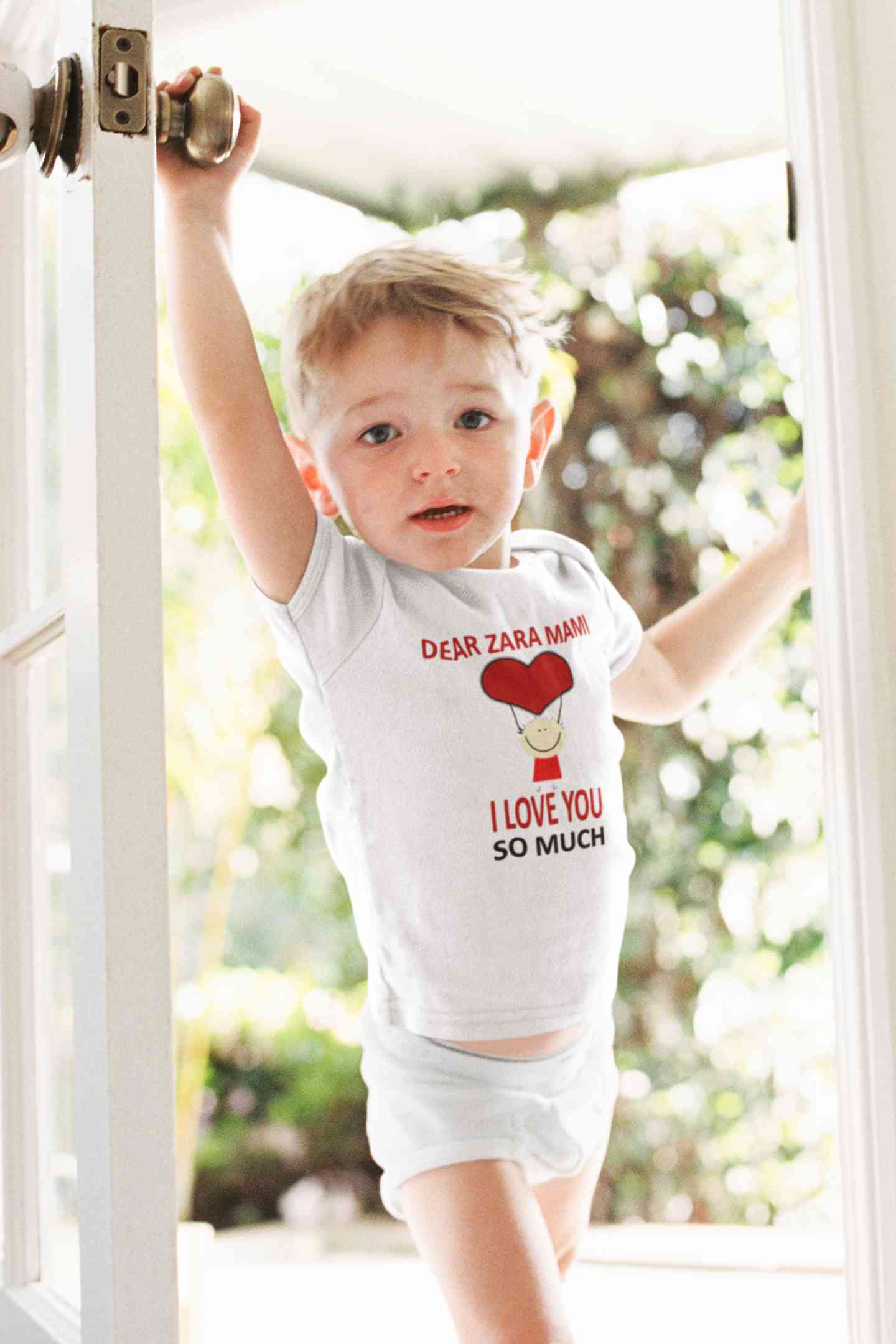 Custom Name I love My Mami So Much Half Sleeves T-Shirt for Boy-FunkyTeesClub