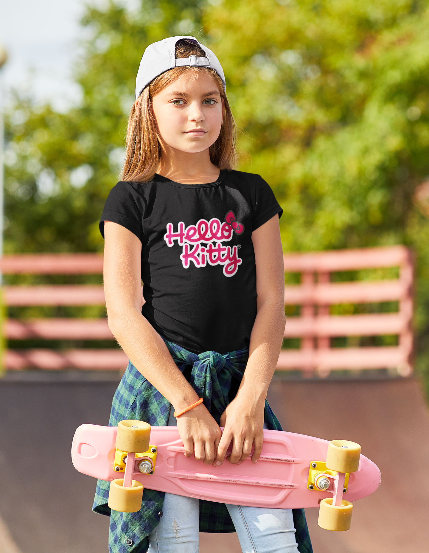 Hello Kitty Half Sleeves T-Shirt For Girls -FunkyTeesClub