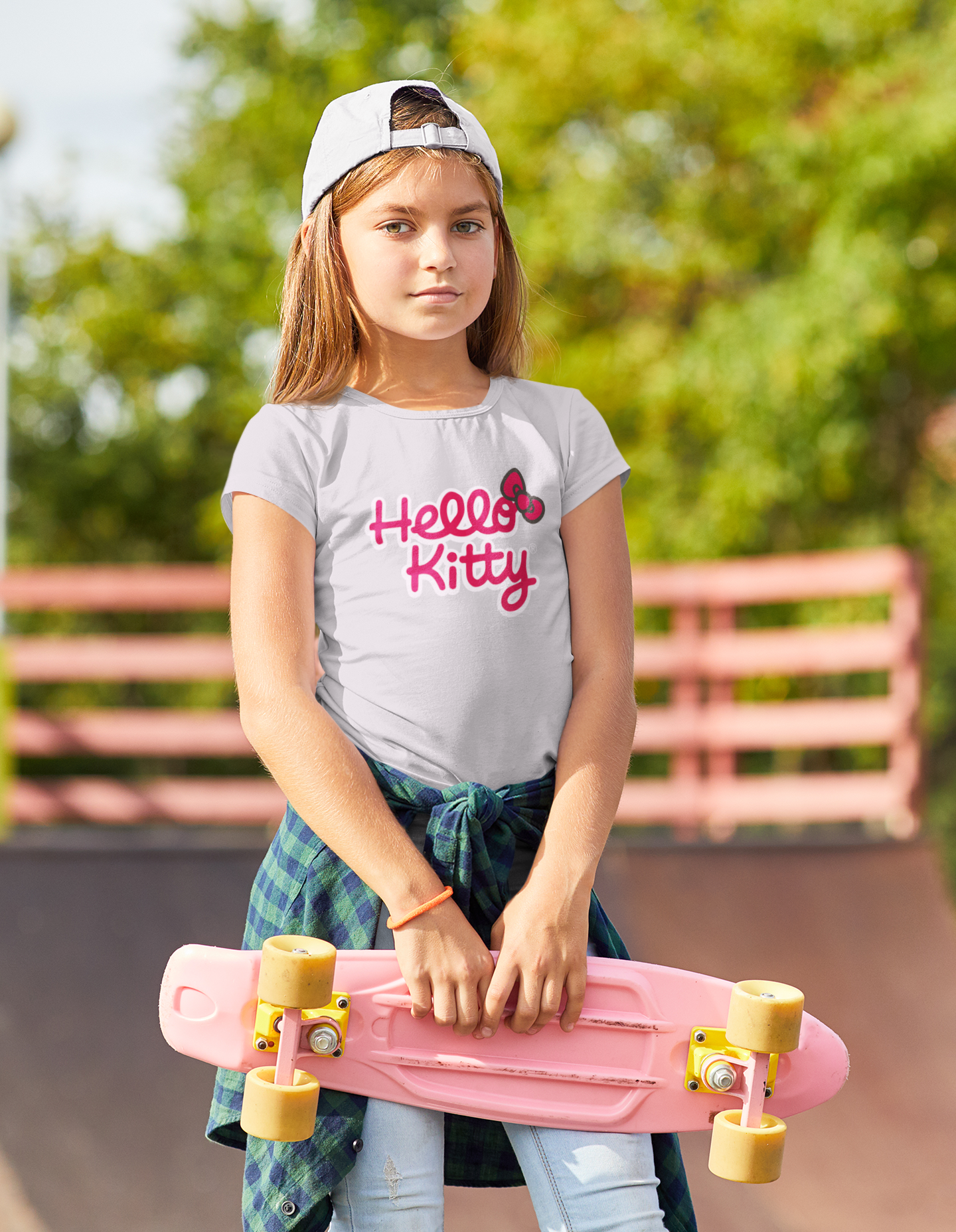 Hello Kitty Half Sleeves T-Shirt For Girls -FunkyTeesClub