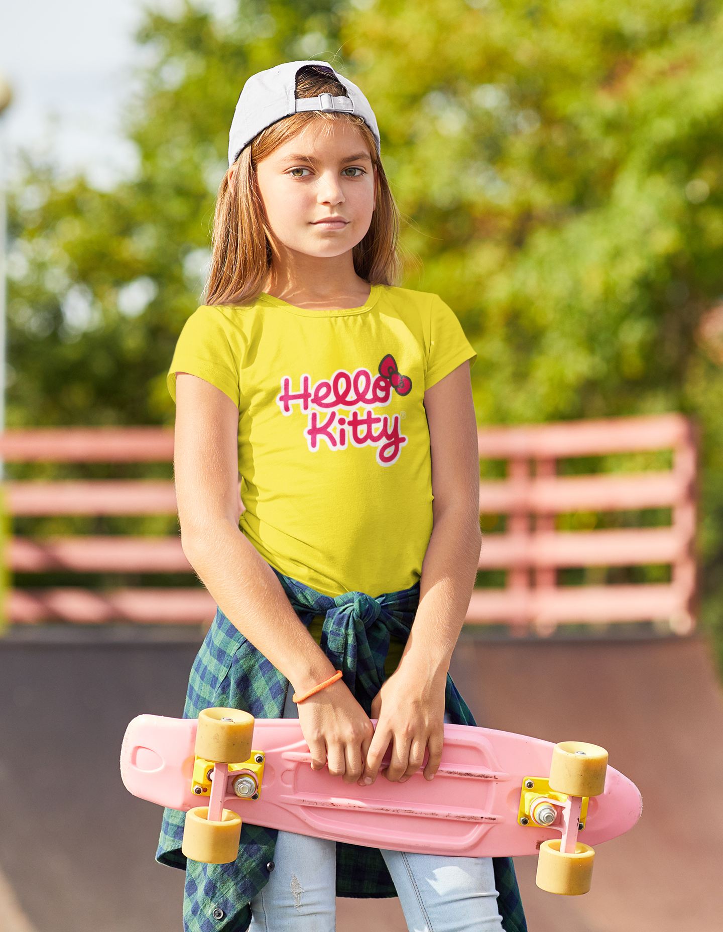Hello Kitty Half Sleeves T-Shirt For Girls -FunkyTeesClub