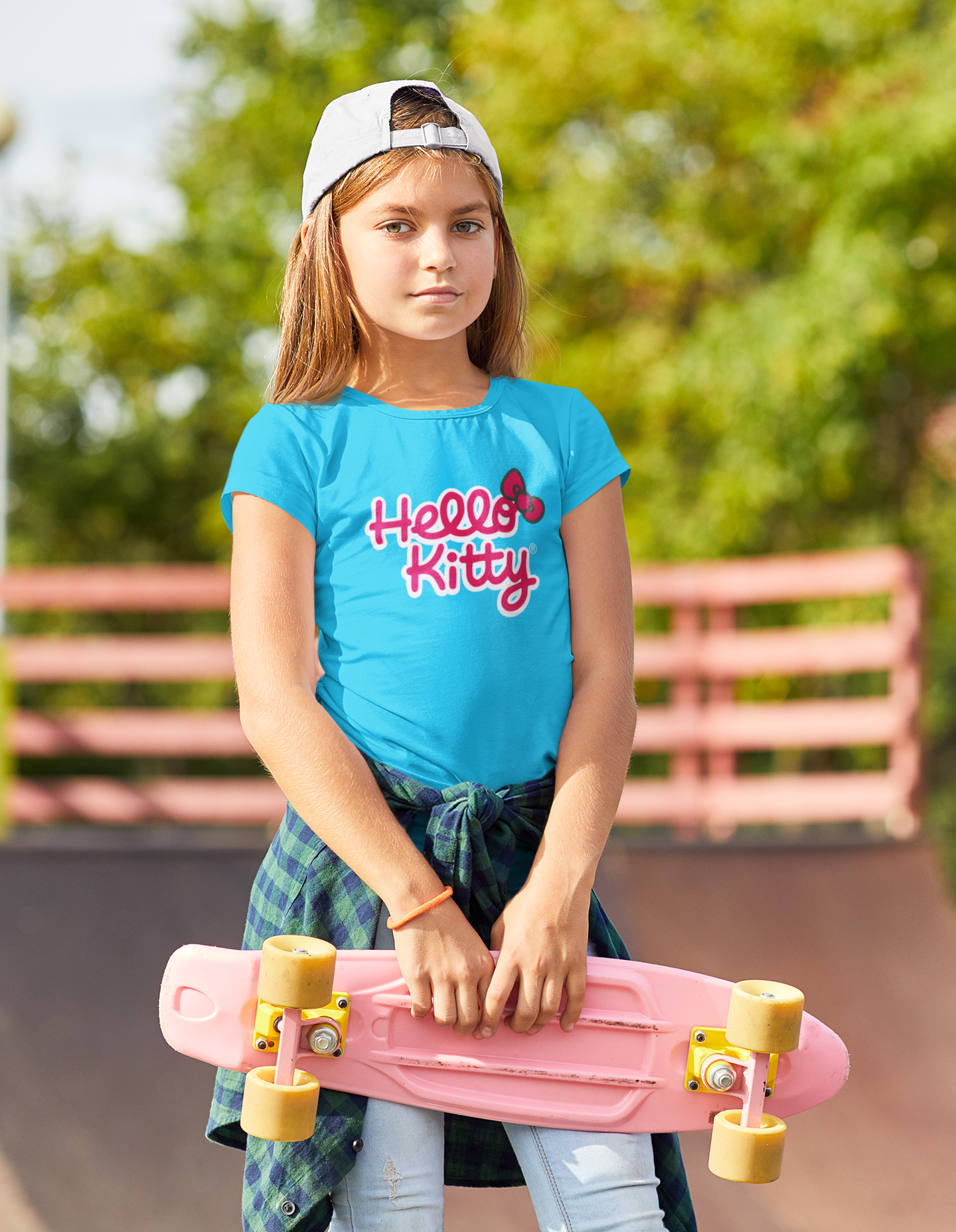 Hello Kitty Half Sleeves T-Shirt For Girls -FunkyTeesClub