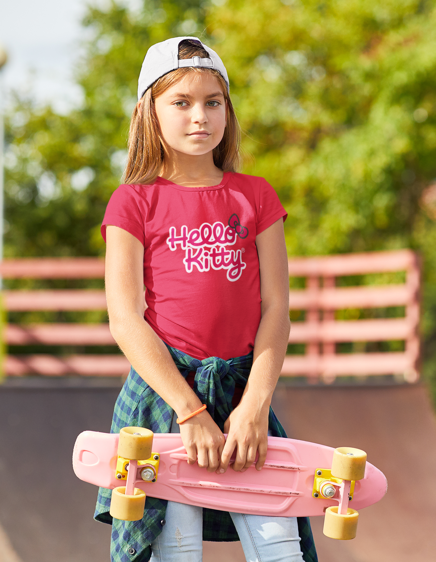 Hello Kitty Half Sleeves T-Shirt For Girls -FunkyTeesClub