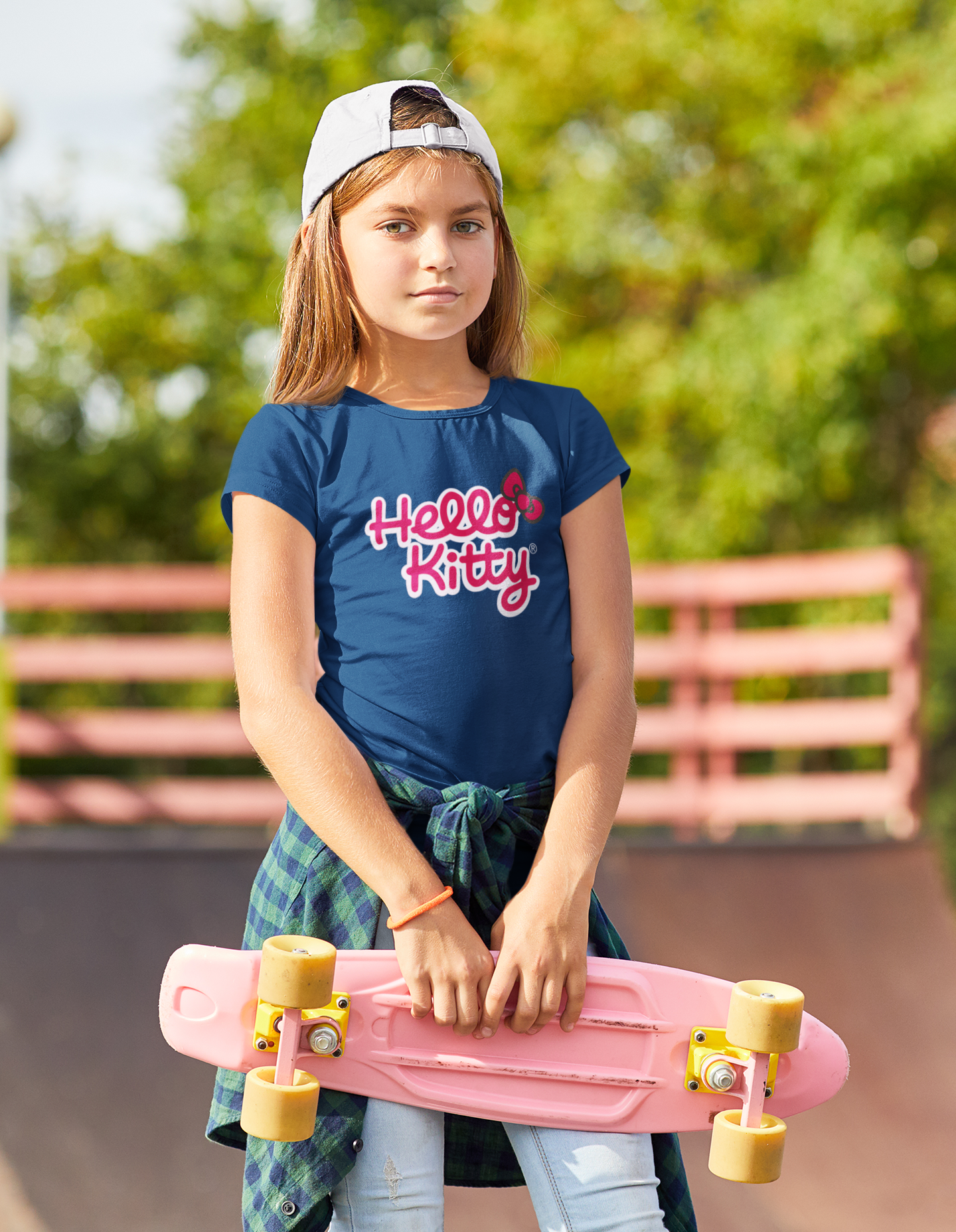 Hello Kitty Half Sleeves T-Shirt For Girls -FunkyTeesClub