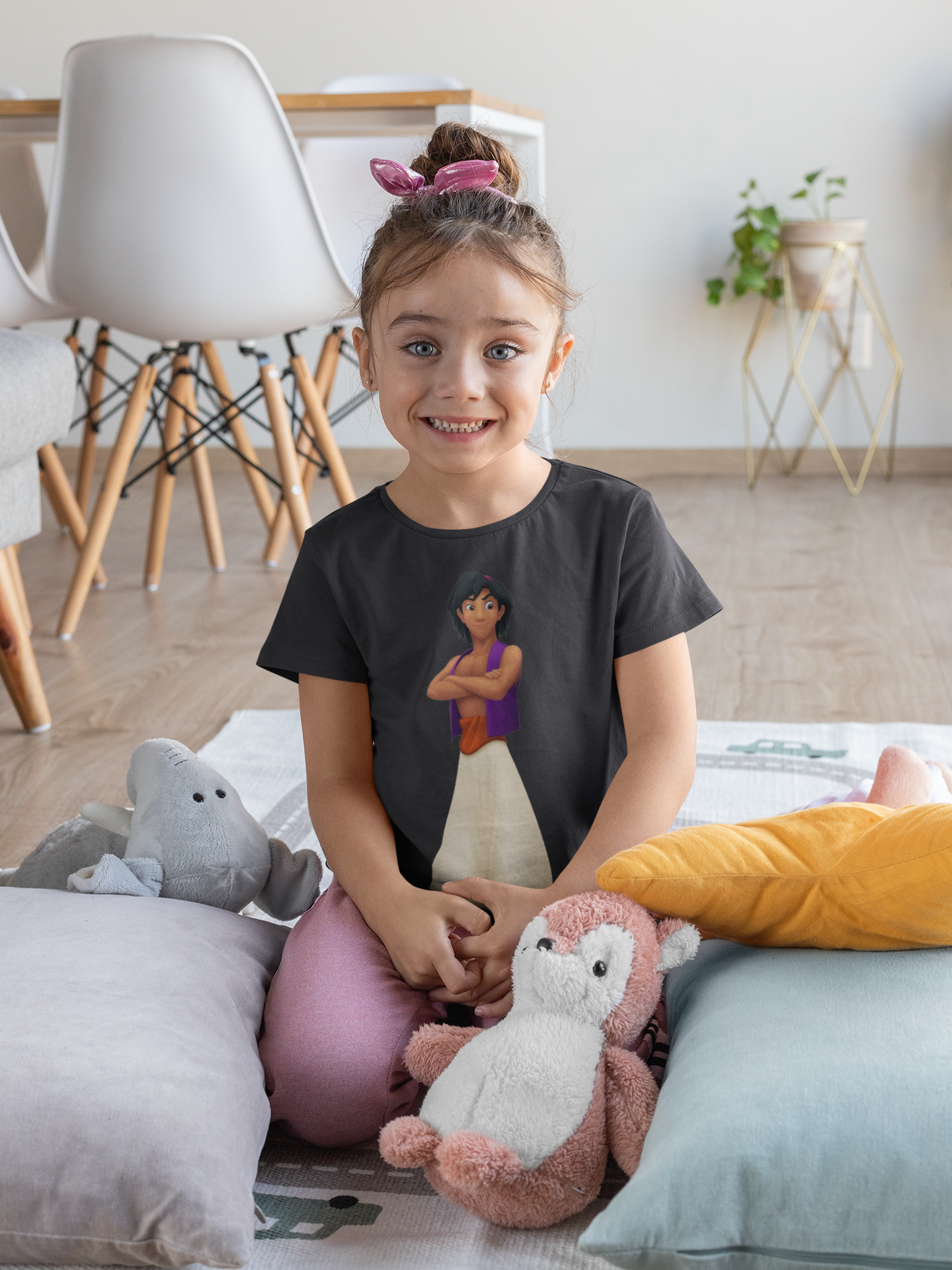 Cute Cartoon Half Sleeves T-Shirt For Girls -FunkyTeesClub
