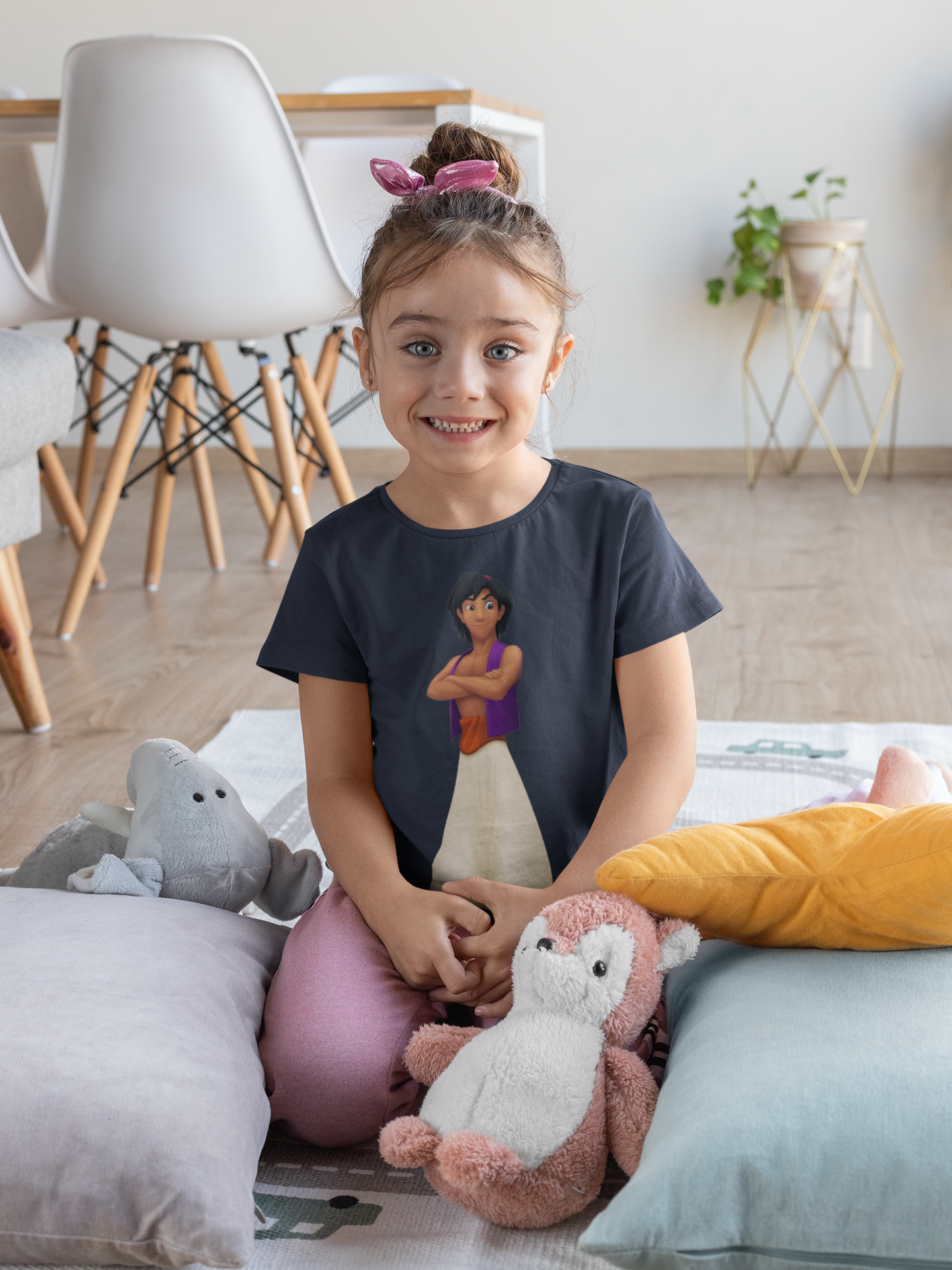 Cute Cartoon Half Sleeves T-Shirt For Girls -FunkyTeesClub