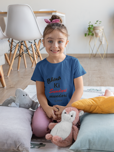 Bhua Ki Sundari Mundari Half Sleeves T-Shirt For Girls -FunkyTeesClub