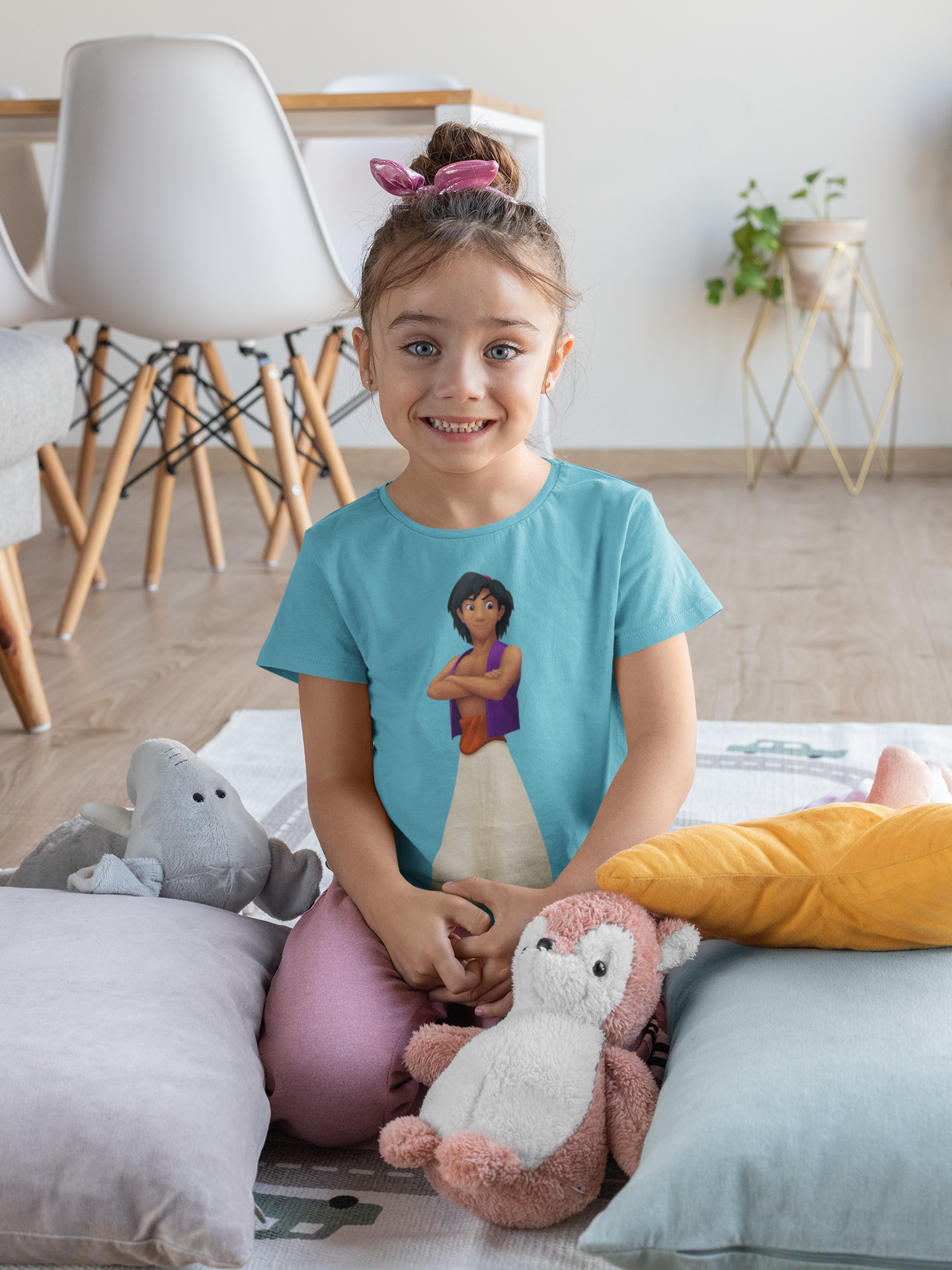 Cute Cartoon Half Sleeves T-Shirt For Girls -FunkyTeesClub