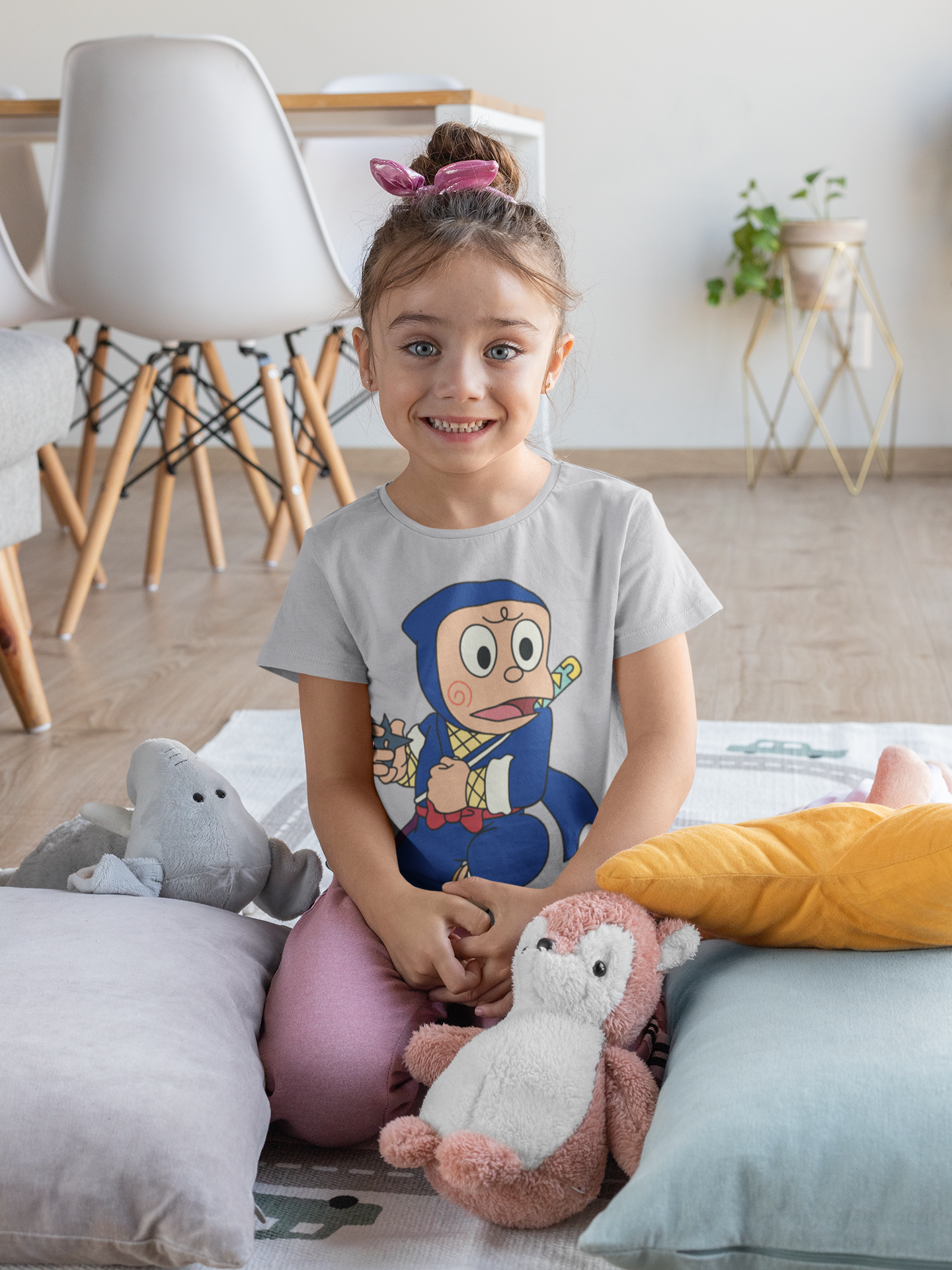 Cute Cartoon Half Sleeves T-Shirt For Girls -FunkyTeesClub