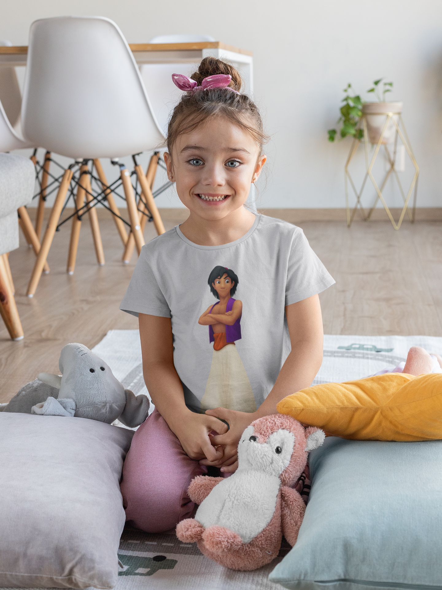 Cute Cartoon Half Sleeves T-Shirt For Girls -FunkyTeesClub