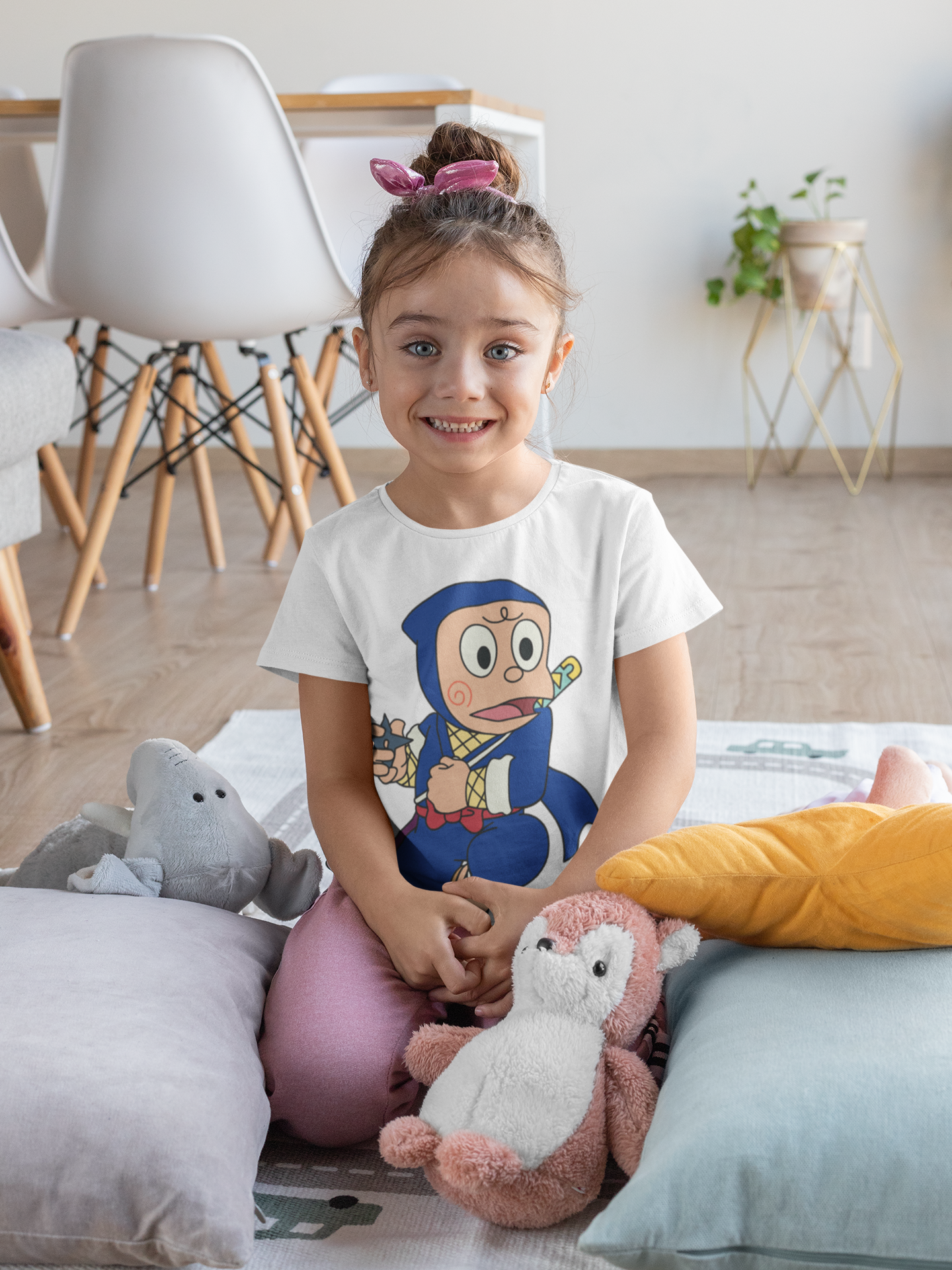 Cute Cartoon Half Sleeves T-Shirt For Girls -FunkyTeesClub