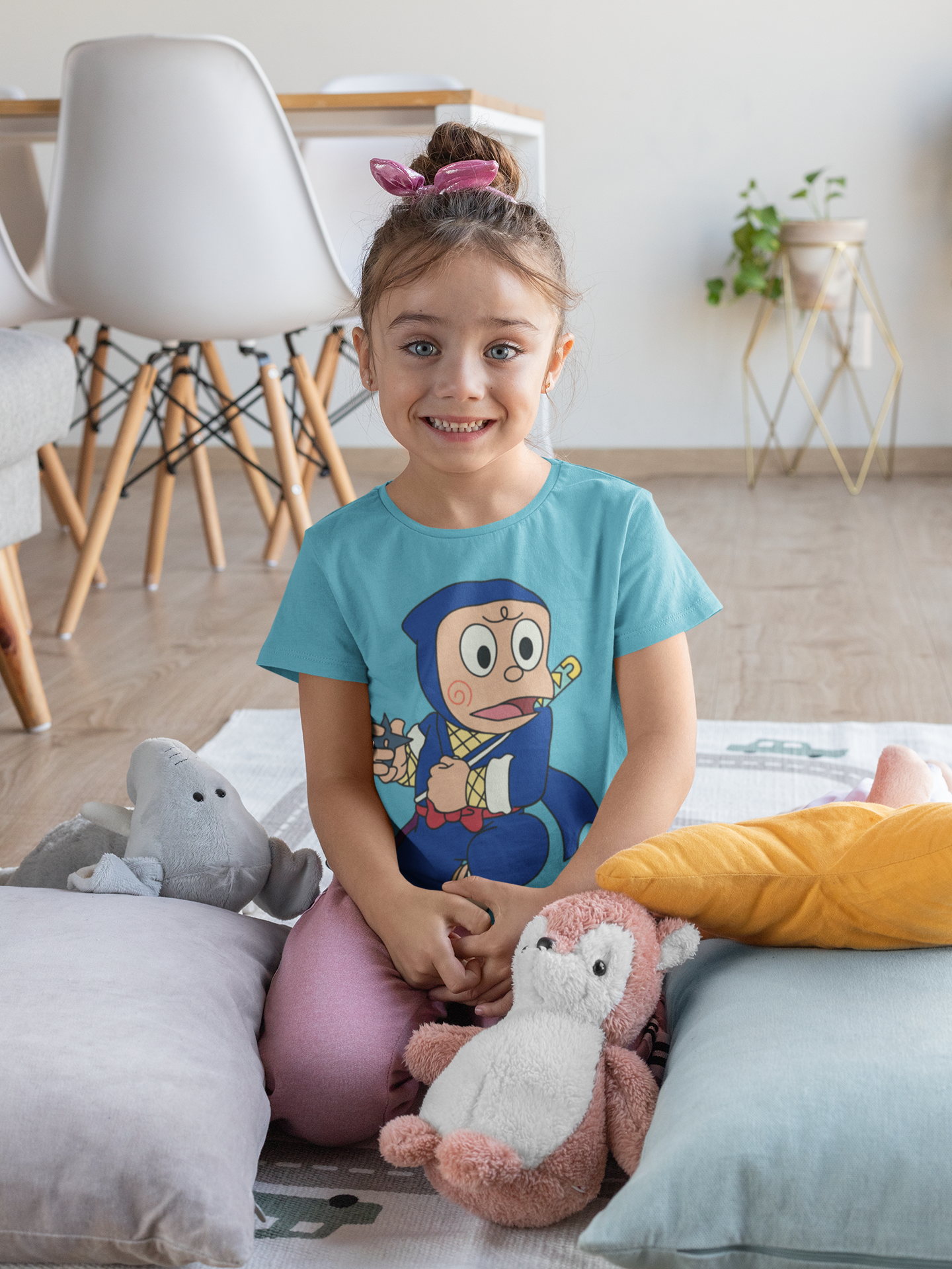Cute Cartoon Half Sleeves T-Shirt For Girls -FunkyTeesClub
