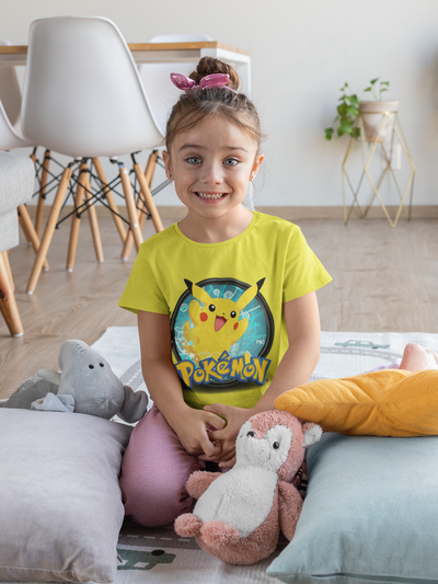 Cute Cartoon Half Sleeves T-Shirt For Girls -FunkyTeesClub