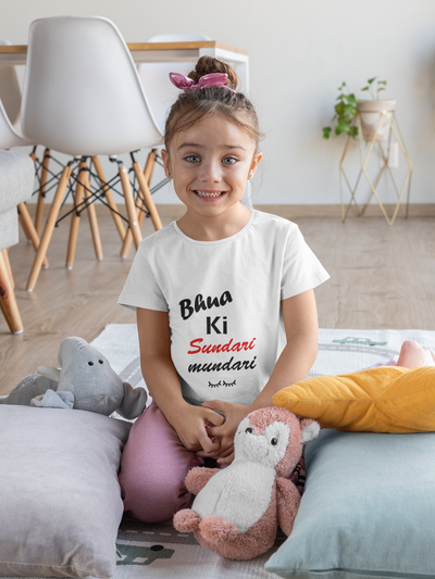 Bhua Ki Sundari Mundari Half Sleeves T-Shirt For Girls -FunkyTeesClub