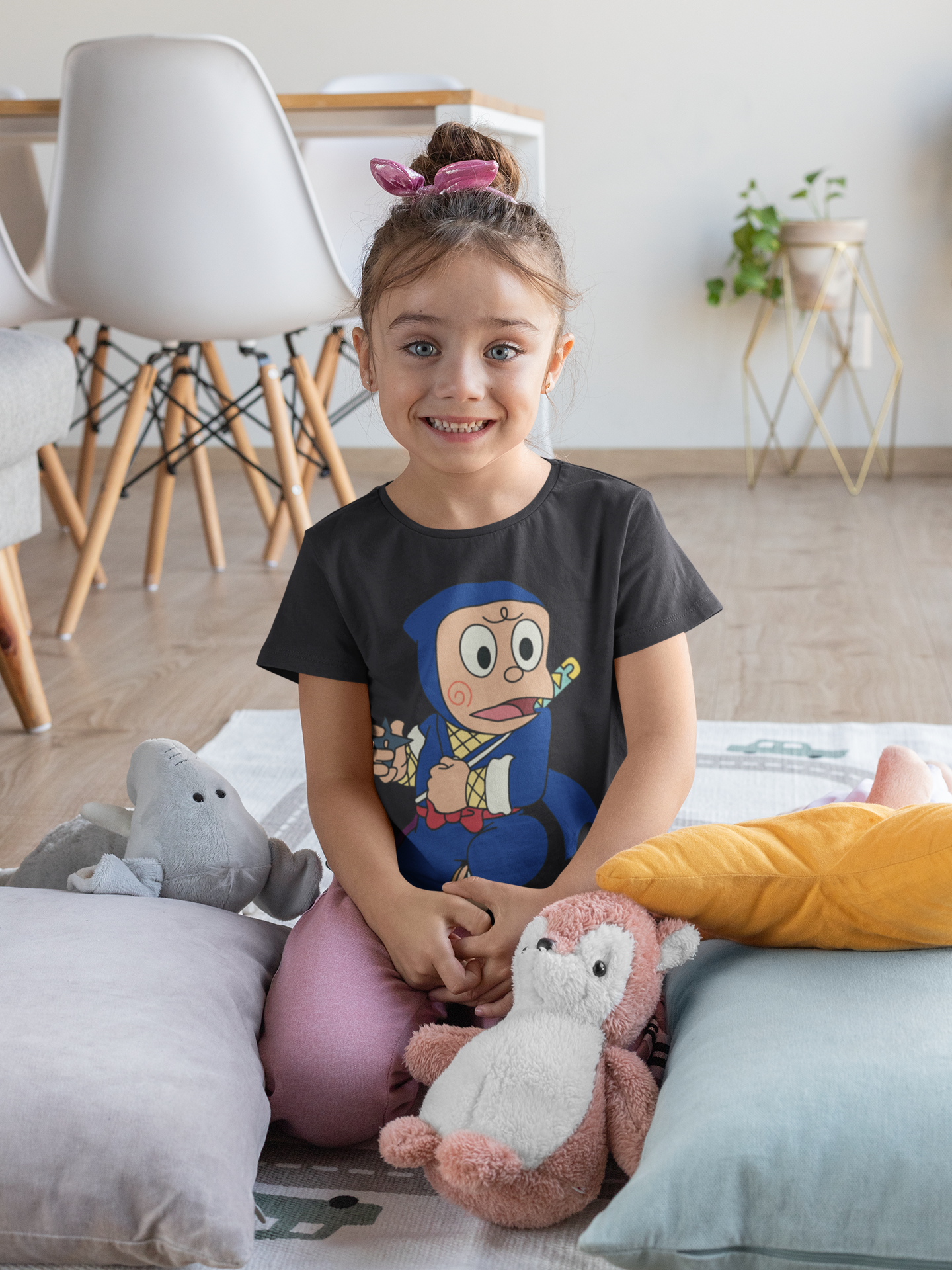 Cute Cartoon Half Sleeves T-Shirt For Girls -FunkyTeesClub