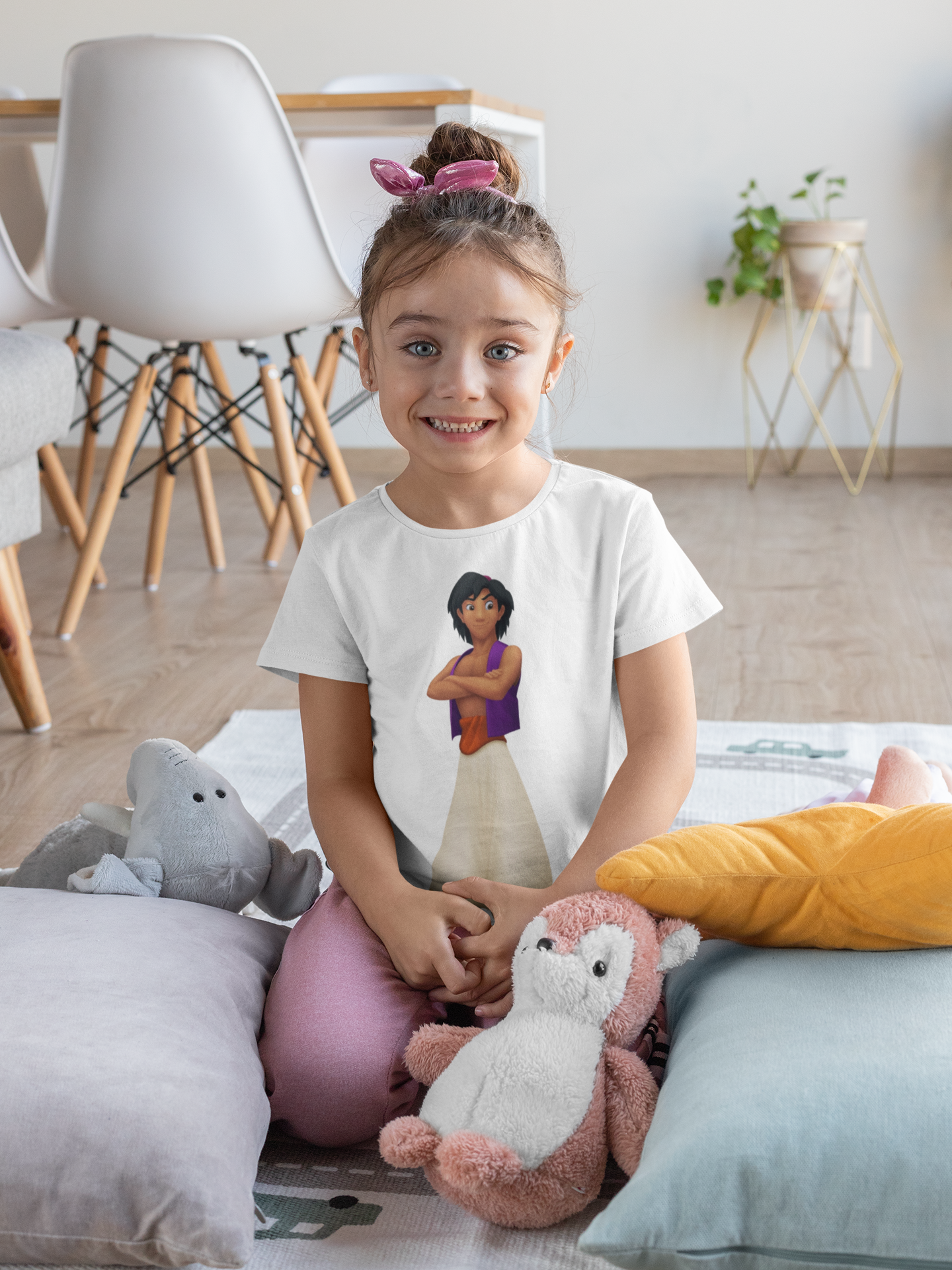 Cute Cartoon Half Sleeves T-Shirt For Girls -FunkyTeesClub