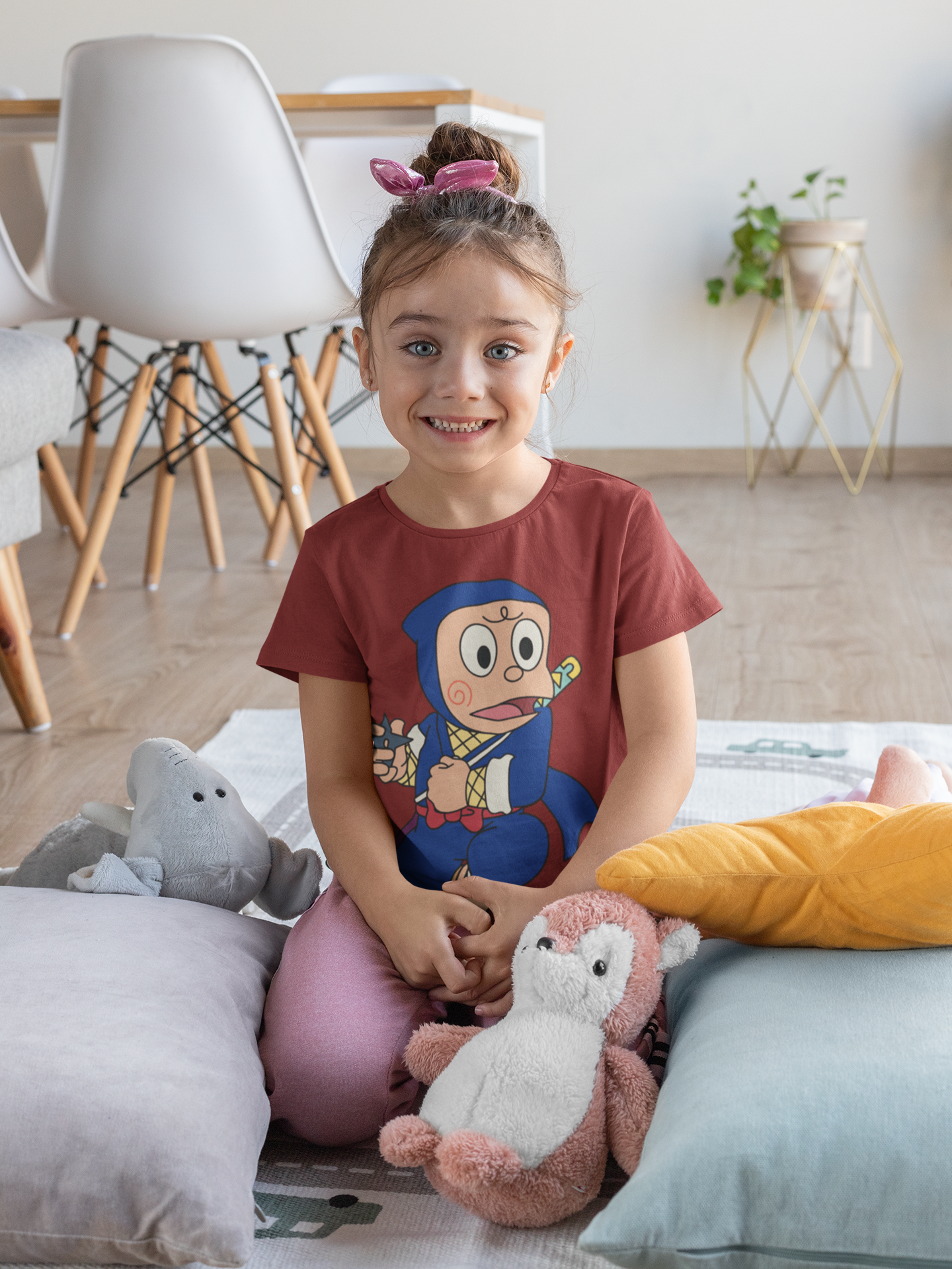 Cute Cartoon Half Sleeves T-Shirt For Girls -FunkyTeesClub