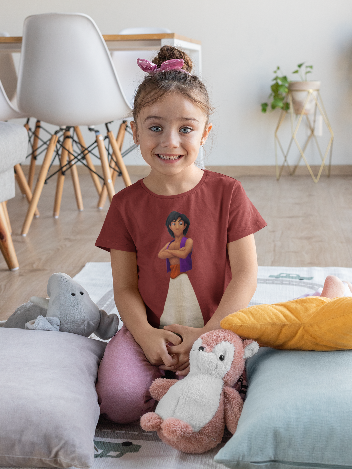 Cute Cartoon Half Sleeves T-Shirt For Girls -FunkyTeesClub