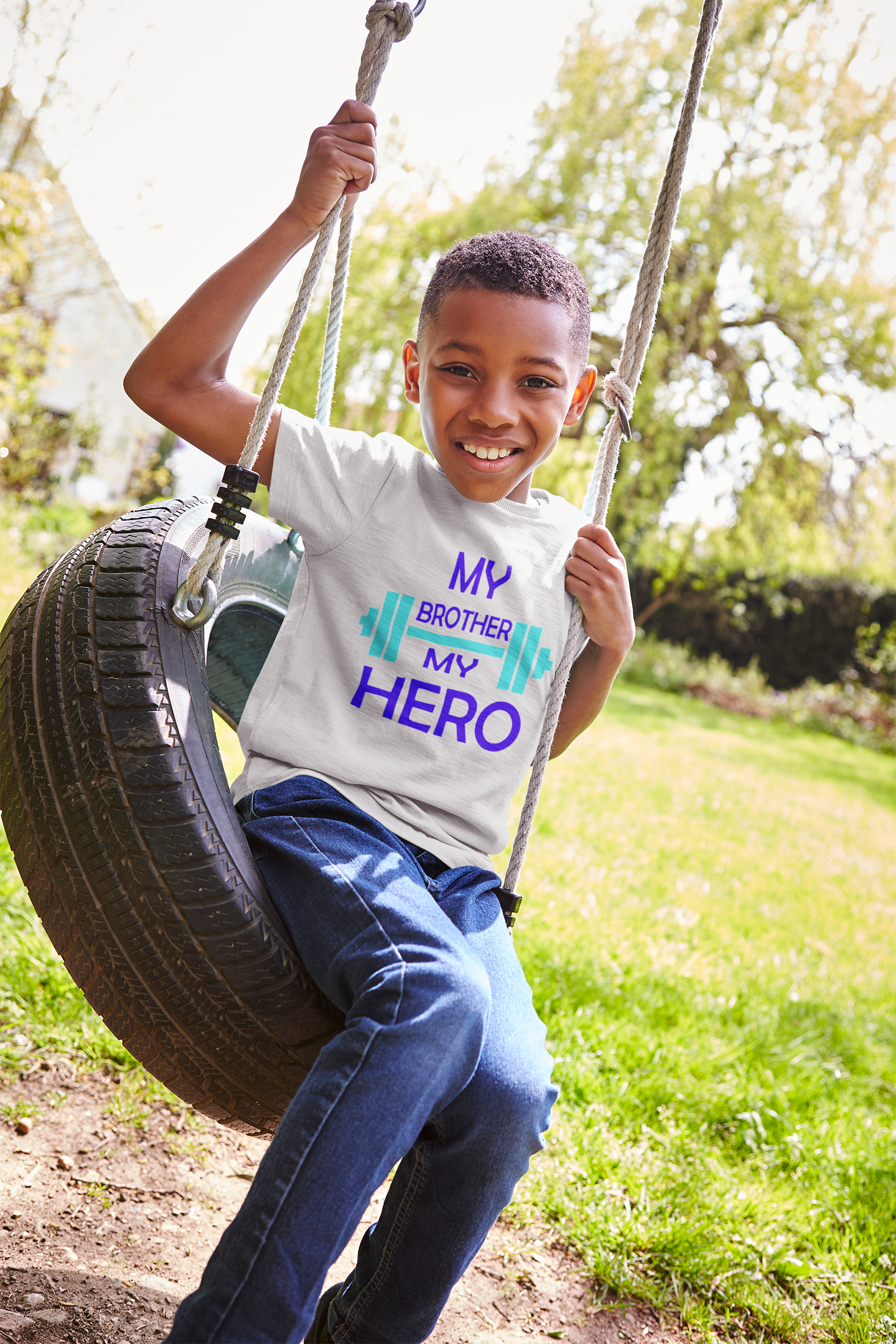 My Brother My Hero Half Sleeves T-Shirt for Boy-FunkyTeesClub