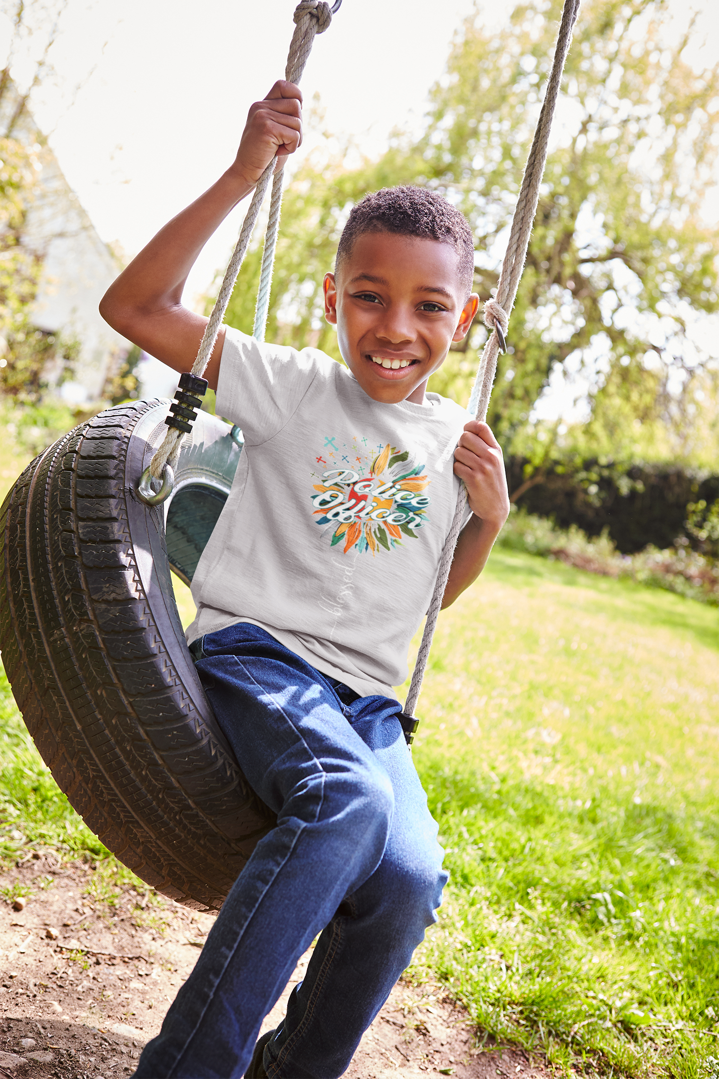 Future Police Half Sleeves T-Shirt for Boy-FunkyTeesClub