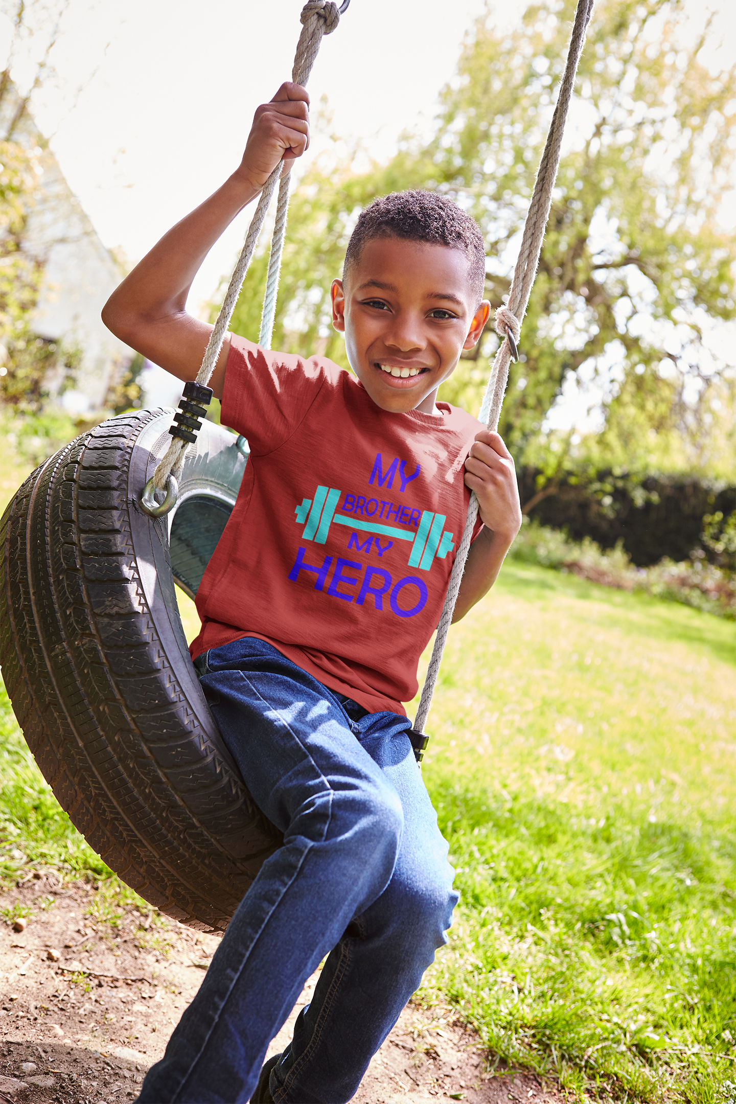 My Brother My Hero Half Sleeves T-Shirt for Boy-FunkyTeesClub