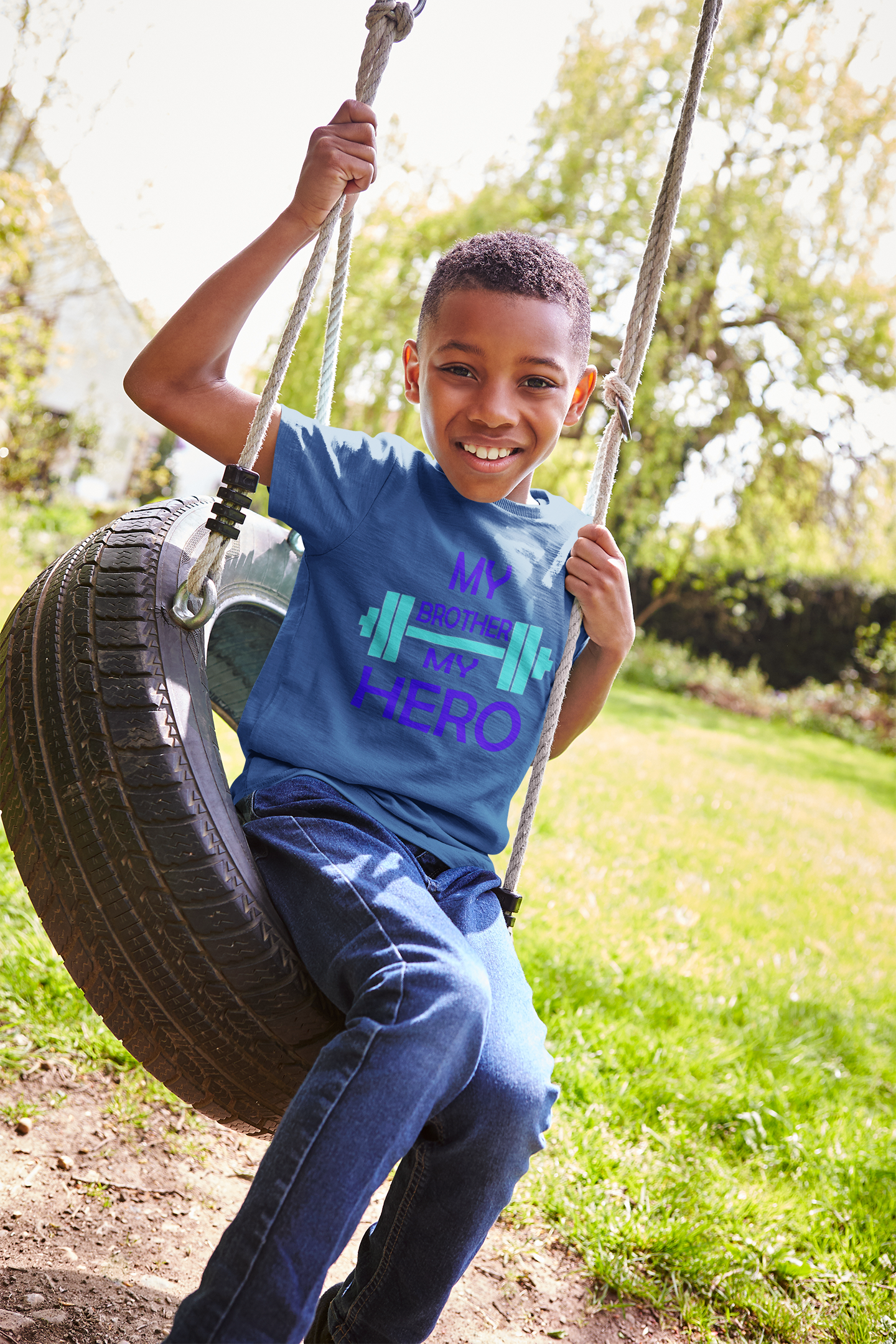 My Brother My Hero Half Sleeves T-Shirt for Boy-FunkyTeesClub