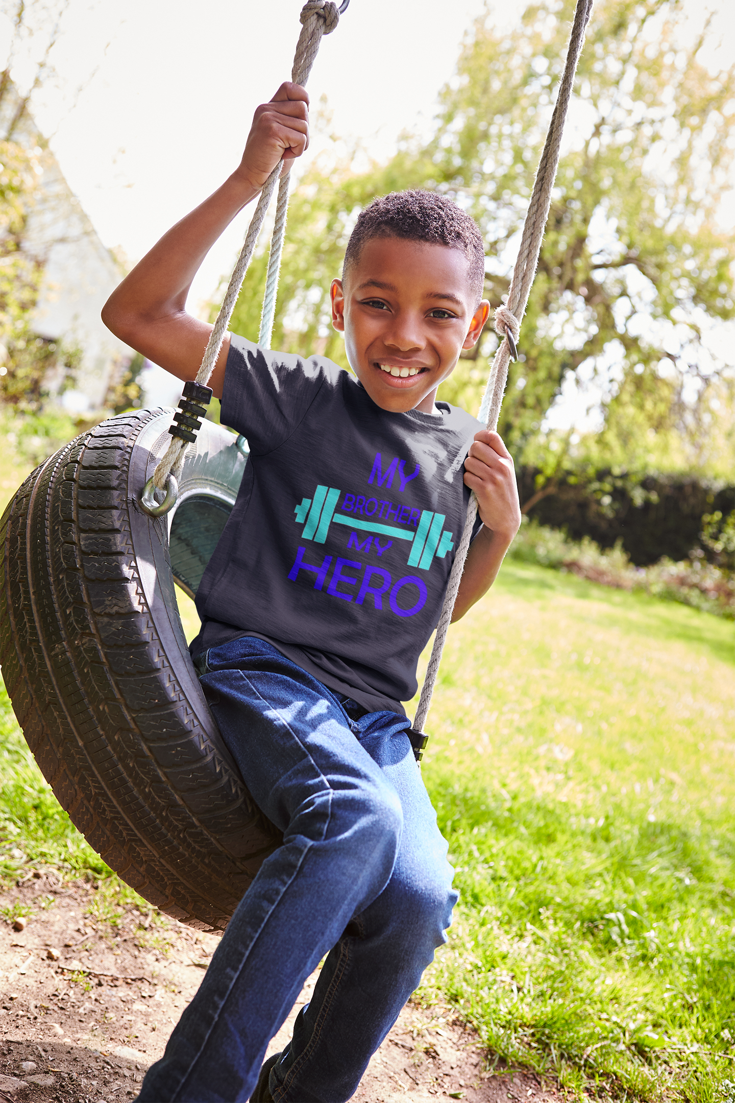 My Brother My Hero Half Sleeves T-Shirt for Boy-FunkyTeesClub