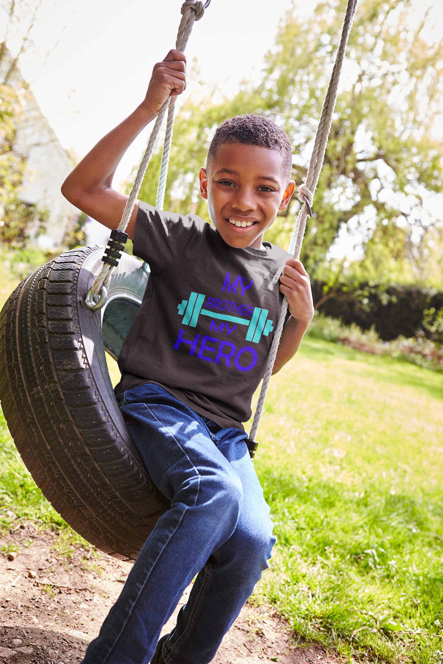 My Brother My Hero Half Sleeves T-Shirt for Boy-FunkyTeesClub