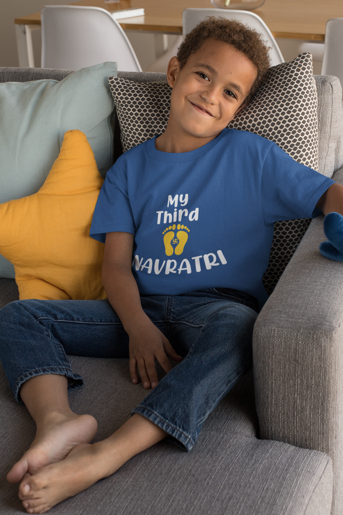 My Third Navratri Half Sleeves T-Shirt for Boy-FunkyTeesClub