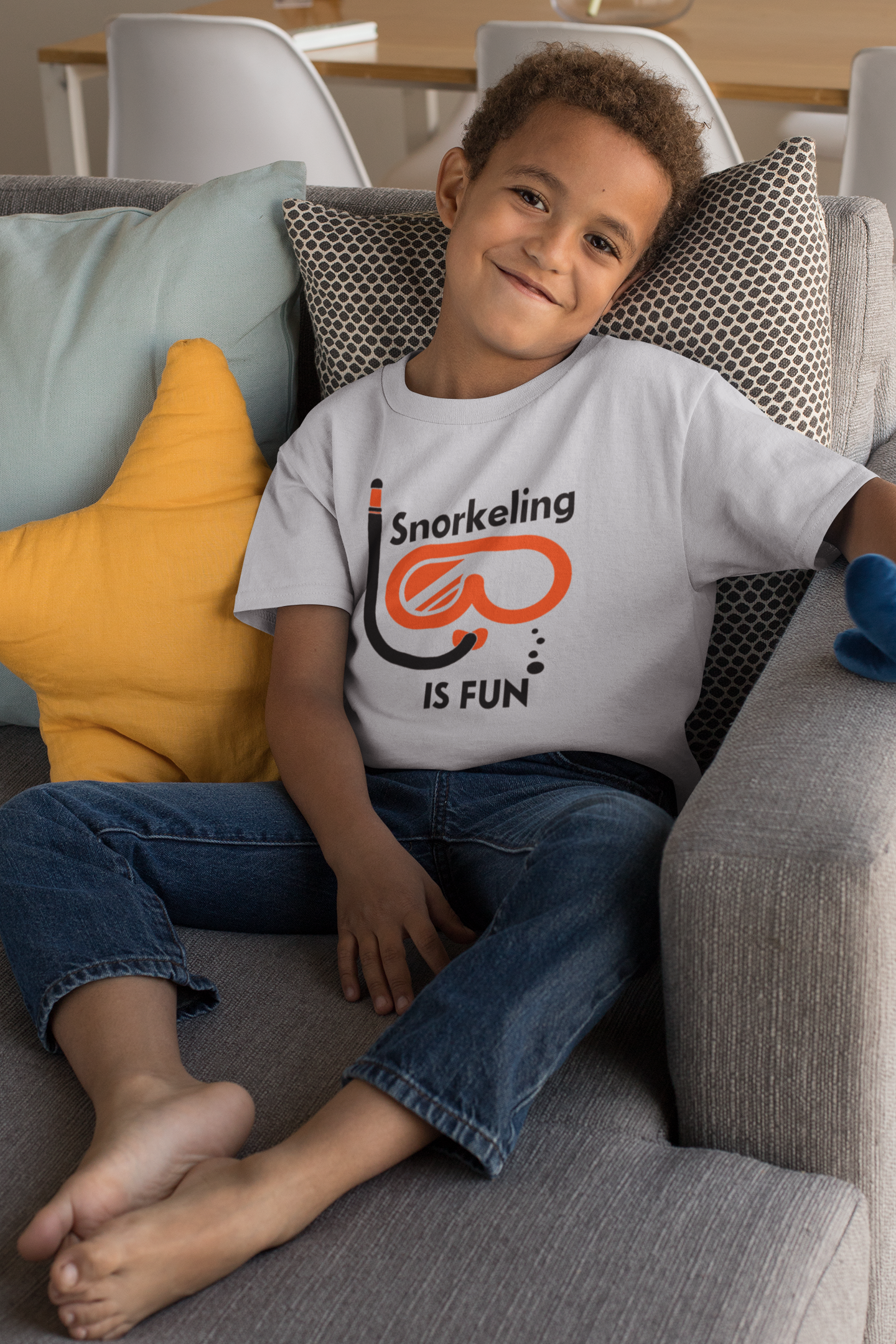 Snorkeling Is Fun Half Sleeves T-Shirt for Boy-FunkyTeesClub