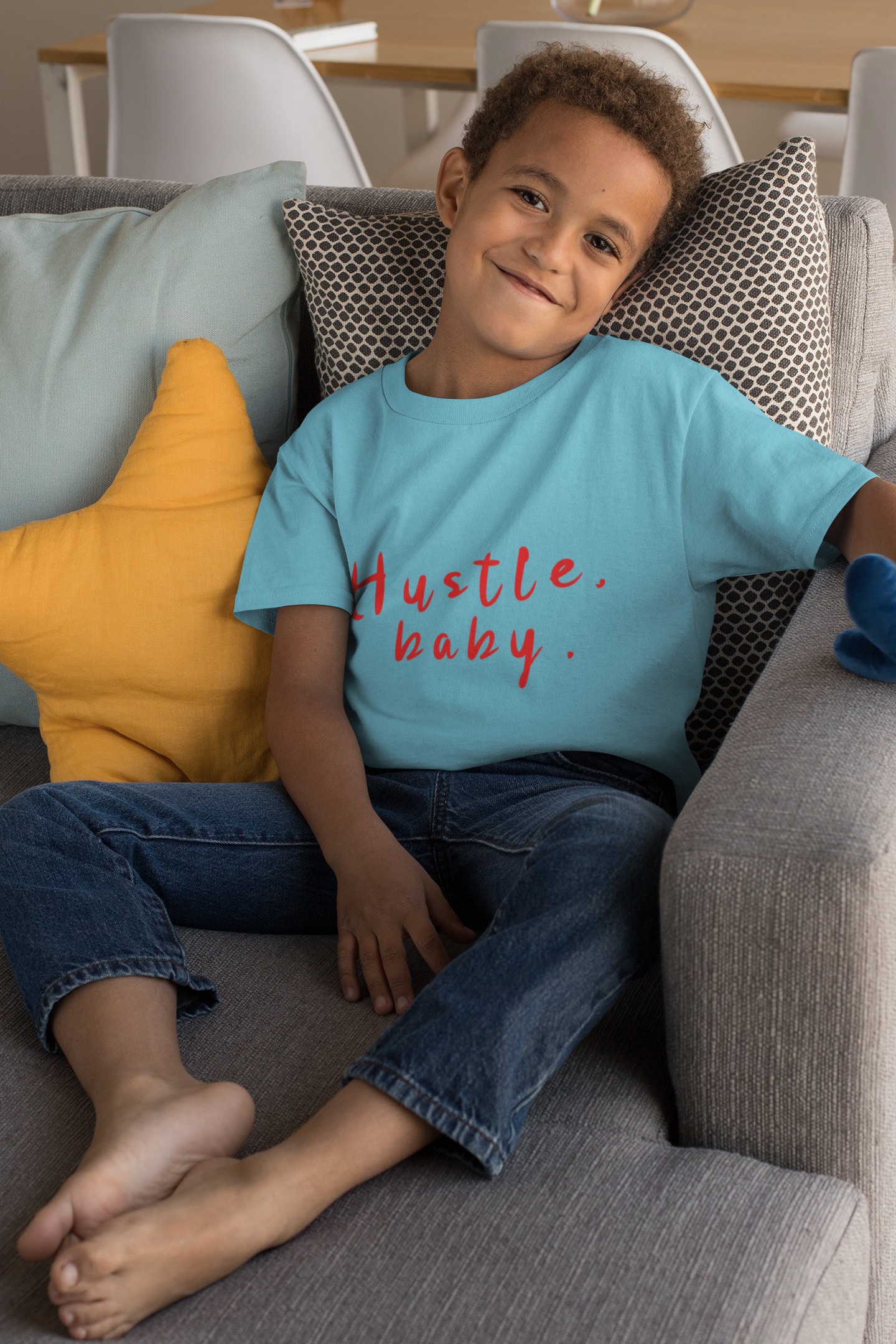 Hustle Baby Half Sleeves T-Shirt for Boy-FunkyTeesClub