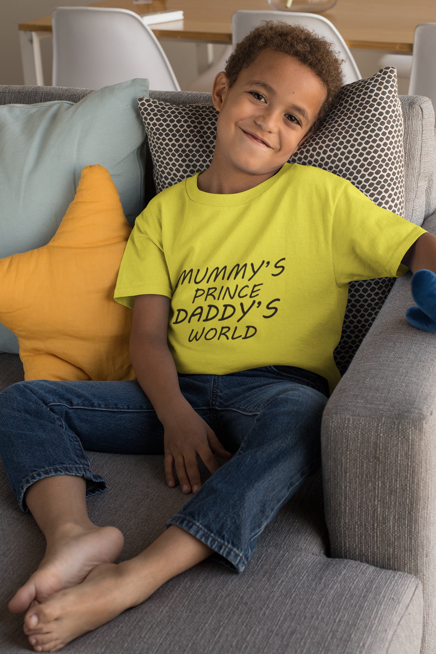 MUMMYS PRINCE DADDYS WORLD Half Sleeves T-Shirt for Boy-FunkyTeesClub