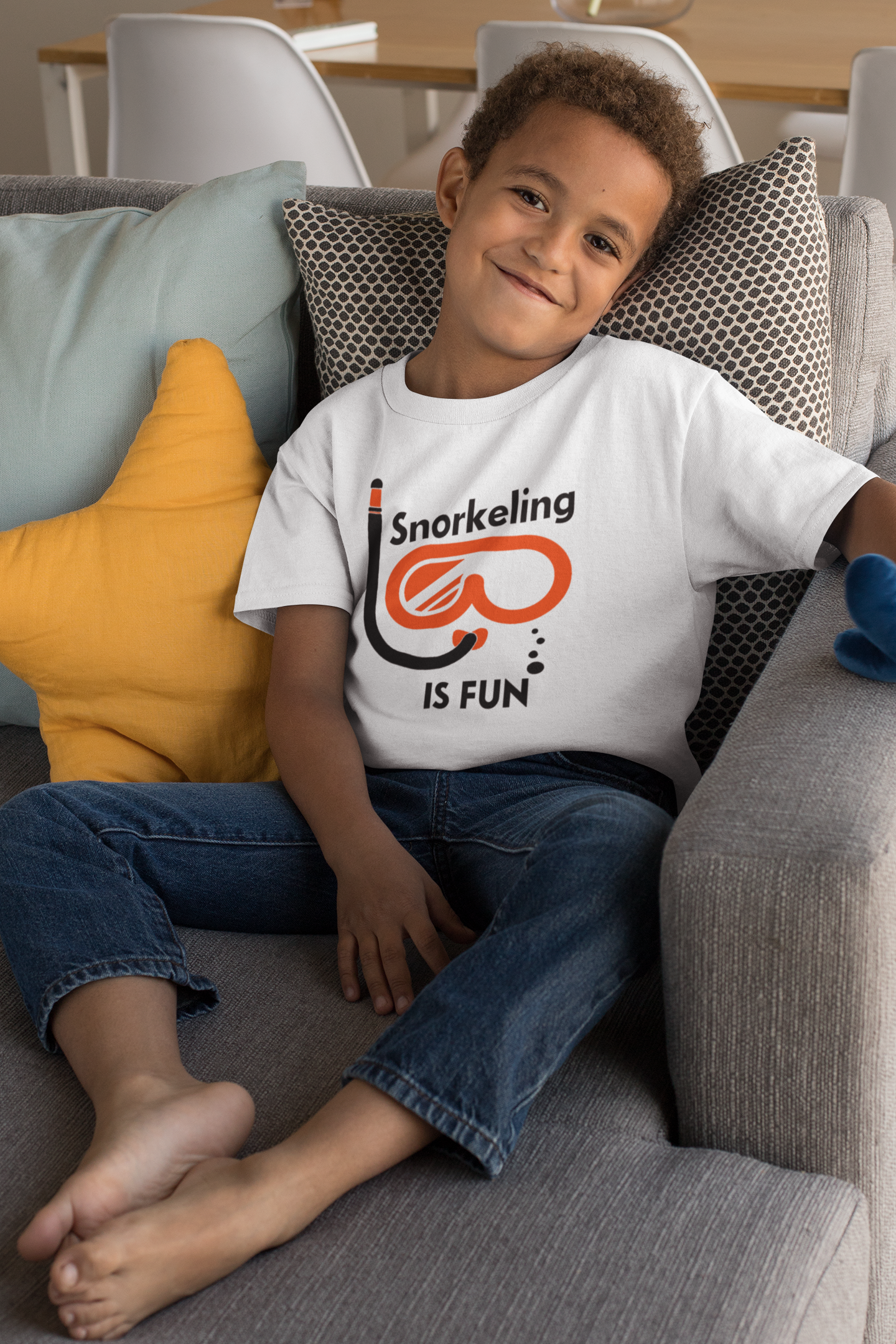 Snorkeling Is Fun Half Sleeves T-Shirt for Boy-FunkyTeesClub