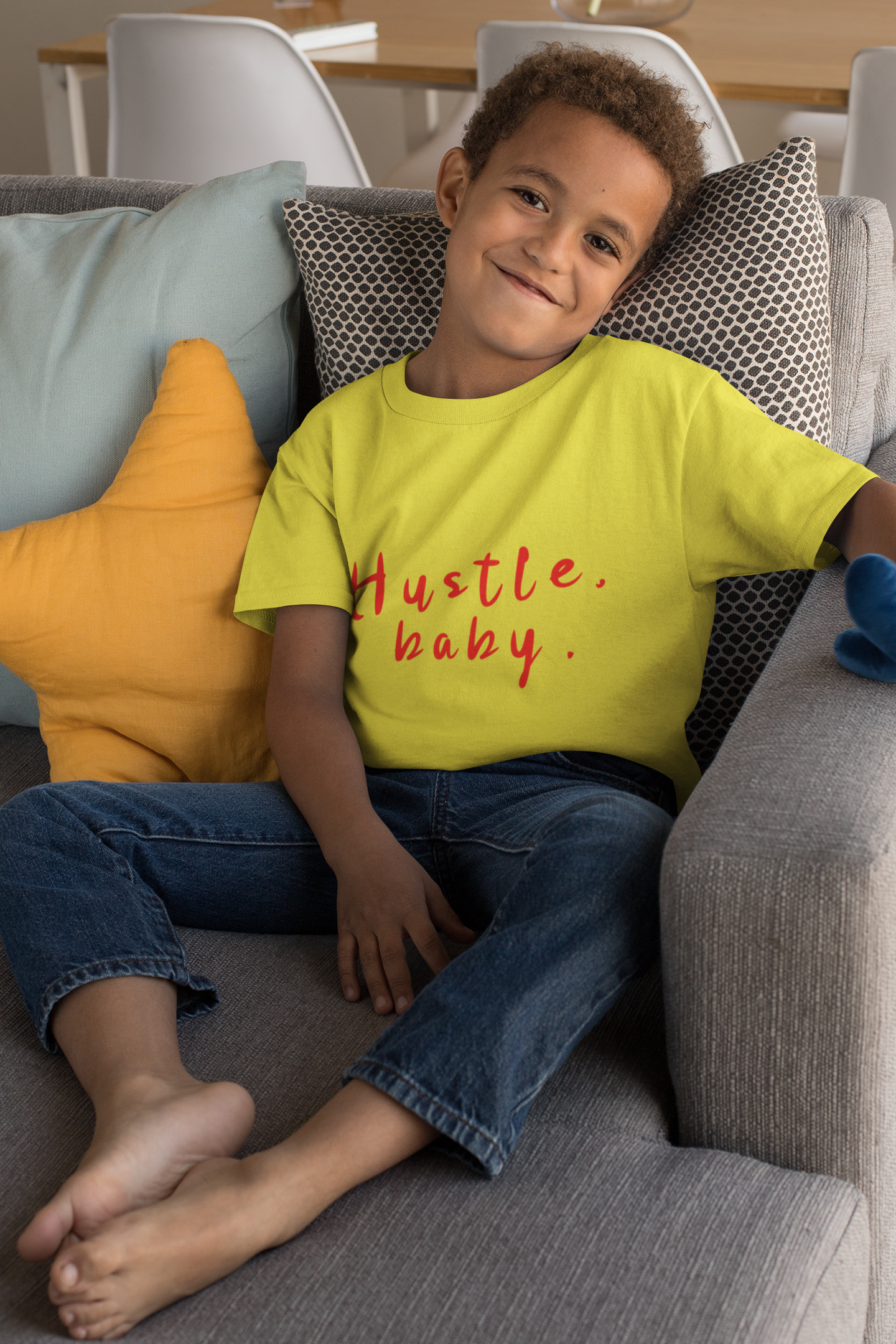 Hustle Baby Half Sleeves T-Shirt for Boy-FunkyTeesClub