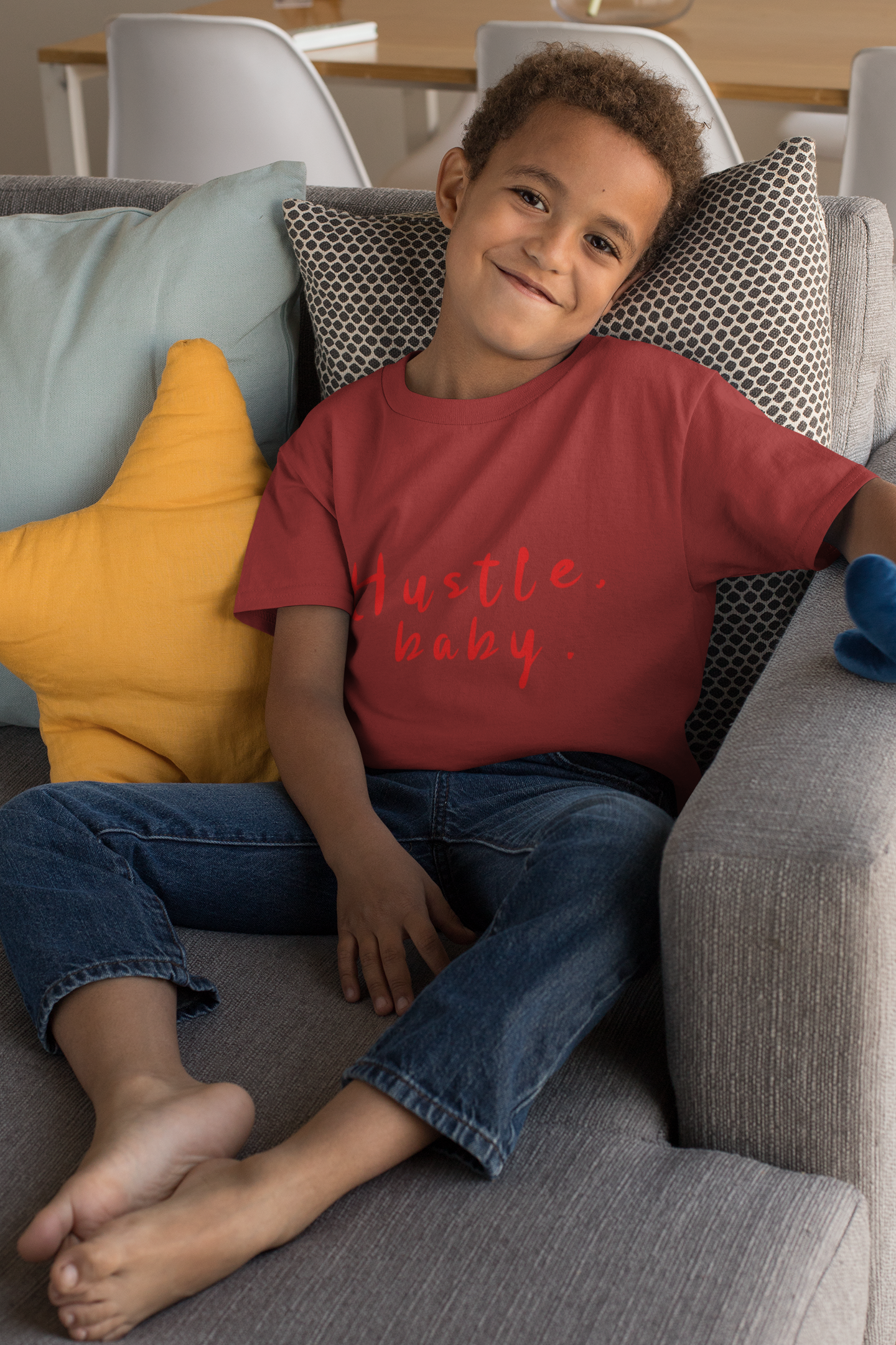 Hustle Baby Half Sleeves T-Shirt for Boy-FunkyTeesClub